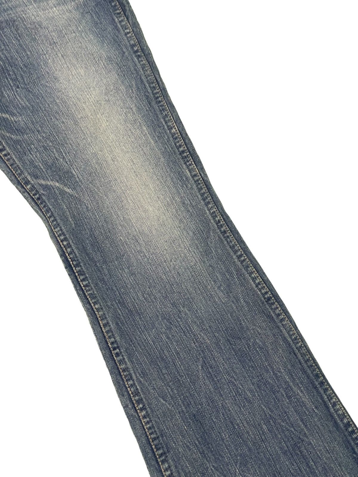 Japanese Brand Flare Jeans Wrangler Japan Stone Wash Denim Boot Cut 3🟦0 Size US 29 - 7 Thumbnail