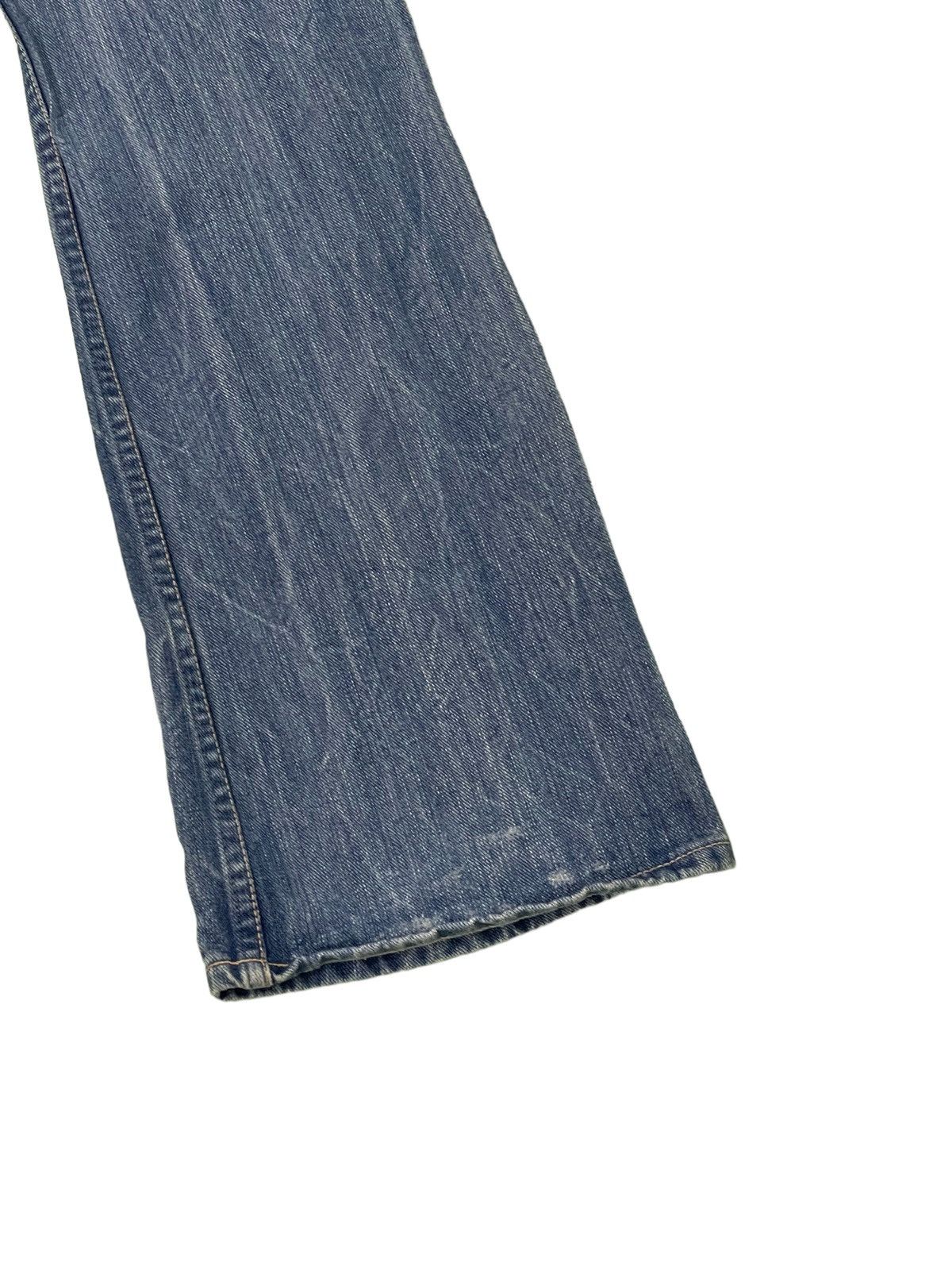 Japanese Brand Flare Jeans Wrangler Japan Stone Wash Denim Boot Cut 3🟦0 Size US 29 - 15 Thumbnail