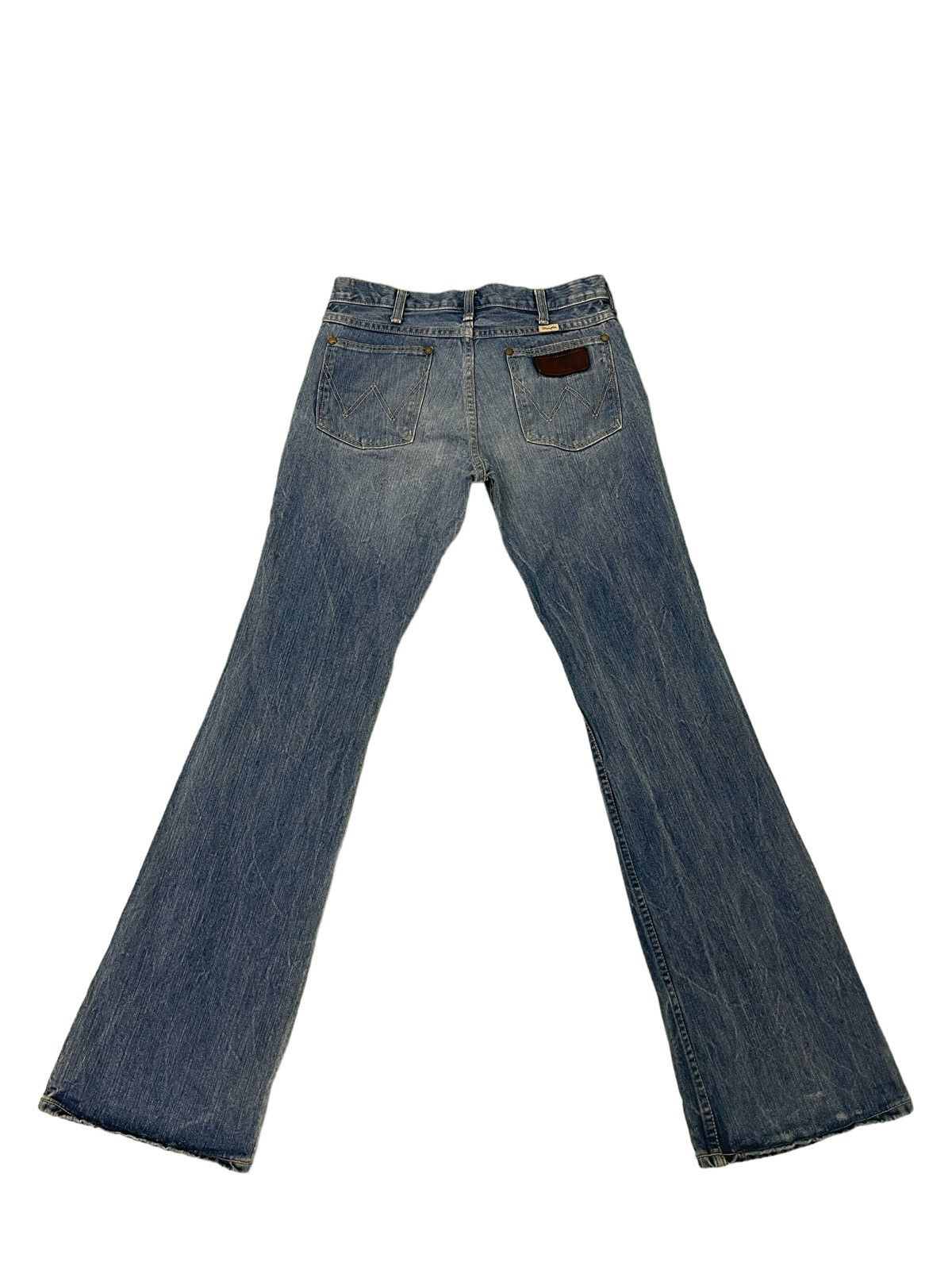Japanese Brand Flare Jeans Wrangler Japan Stone Wash Denim Boot Cut 3🟦0 Size US 29 - 12 Thumbnail