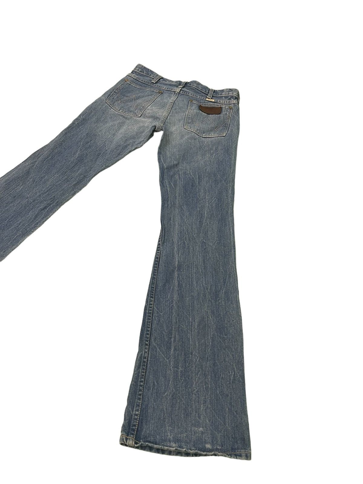 Japanese Brand Flare Jeans Wrangler Japan Stone Wash Denim Boot Cut 3🟦0 Size US 29 - 14 Thumbnail