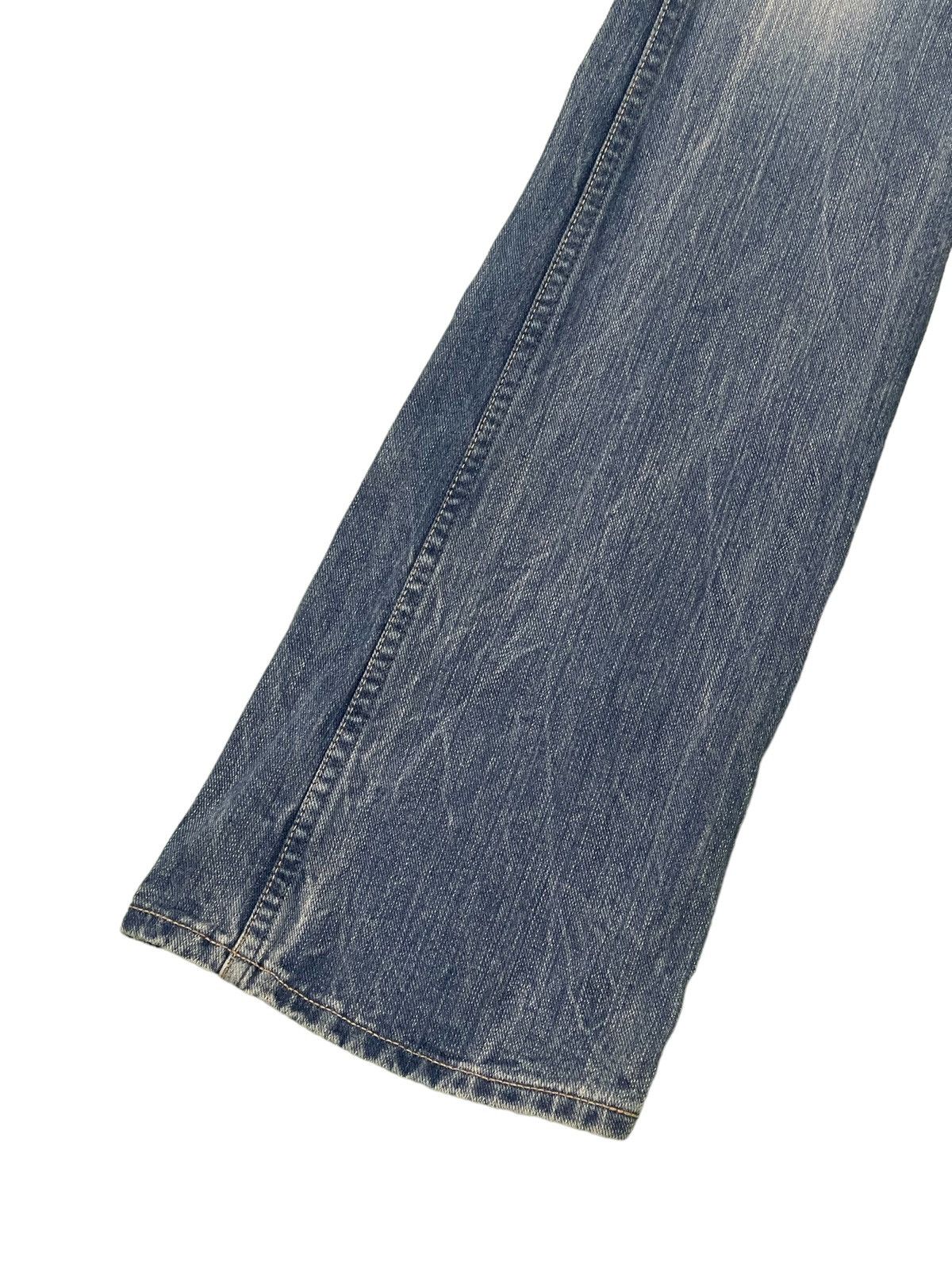 Japanese Brand Flare Jeans Wrangler Japan Stone Wash Denim Boot Cut 3🟦0 Size US 29 - 5 Thumbnail