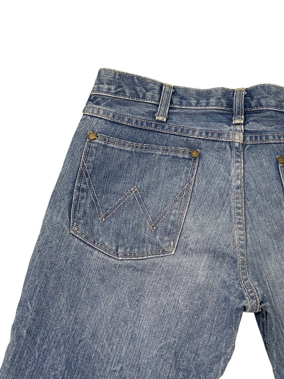 Japanese Brand Flare Jeans Wrangler Japan Stone Wash Denim Boot Cut 3🟦0 Size US 29 - 19 Thumbnail