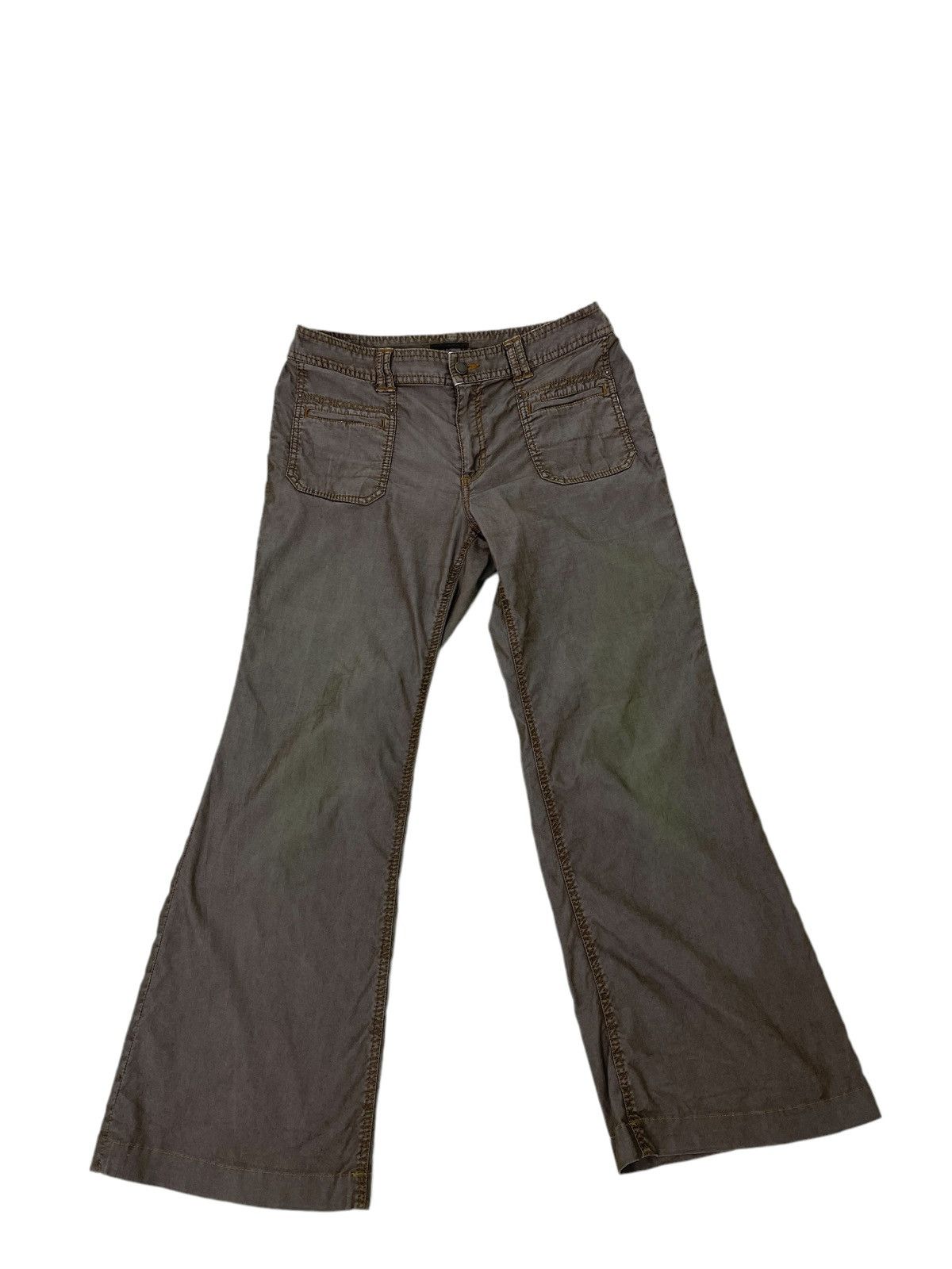 Japanese Brand Flare Jeans Japan Brand Vingt Trois Stretch Thin Pant 11🟦 Size US 33 - 1 Thumbnail