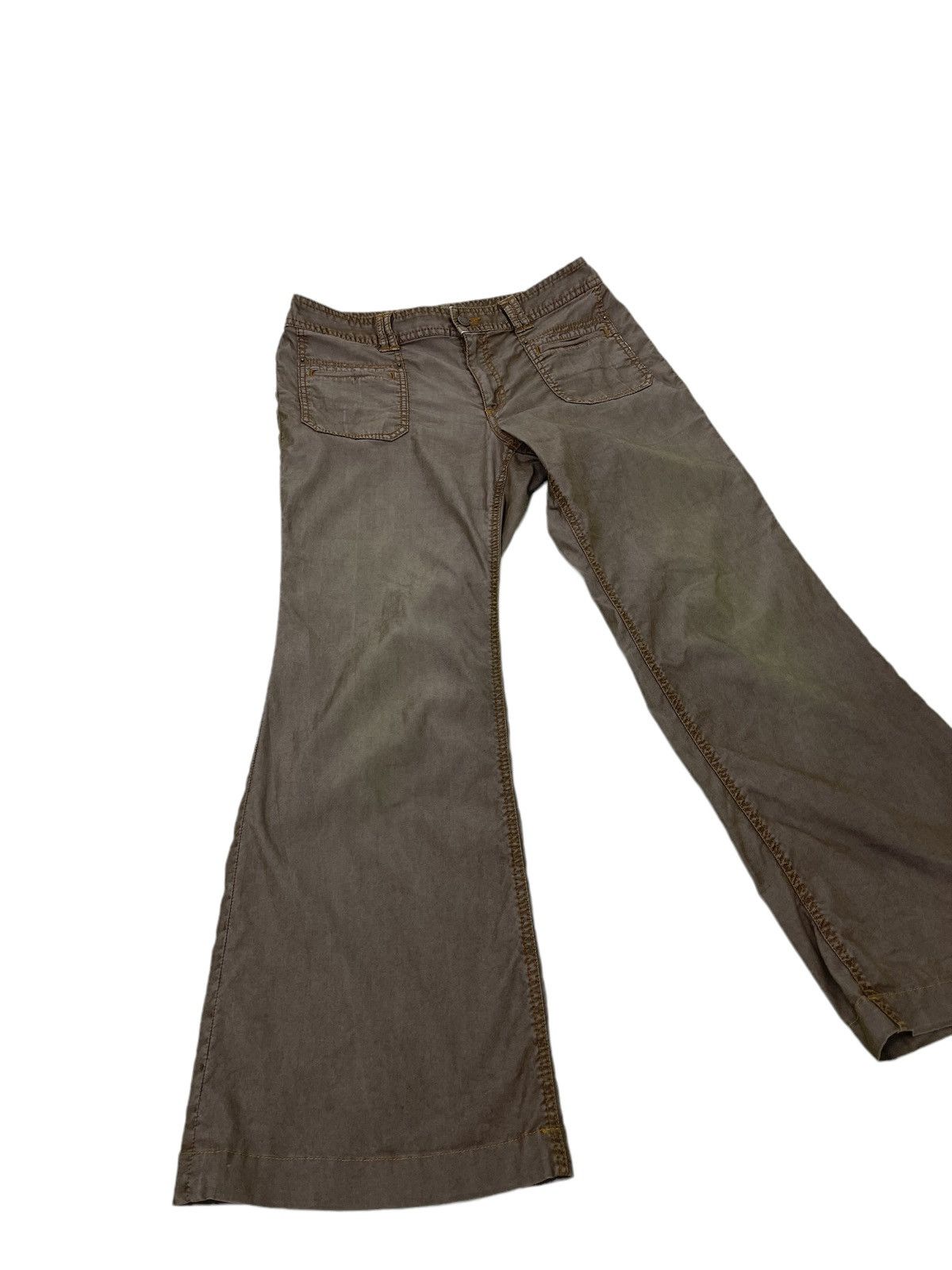 Japanese Brand Flare Jeans Japan Brand Vingt Trois Stretch Thin Pant 11🟦 Size US 33 - 2 Thumbnail
