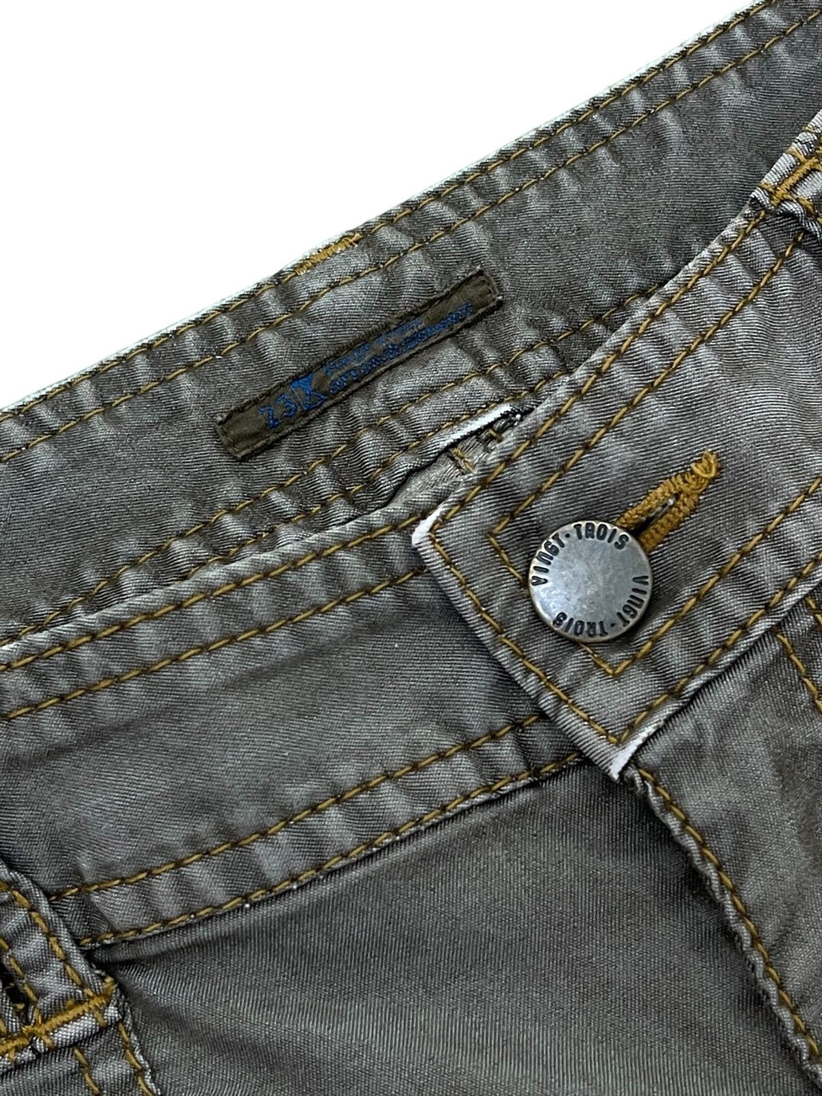 Japanese Brand Flare Jeans Japan Brand Vingt Trois Stretch Thin Pant 11🟦 Size US 33 - 4 Thumbnail