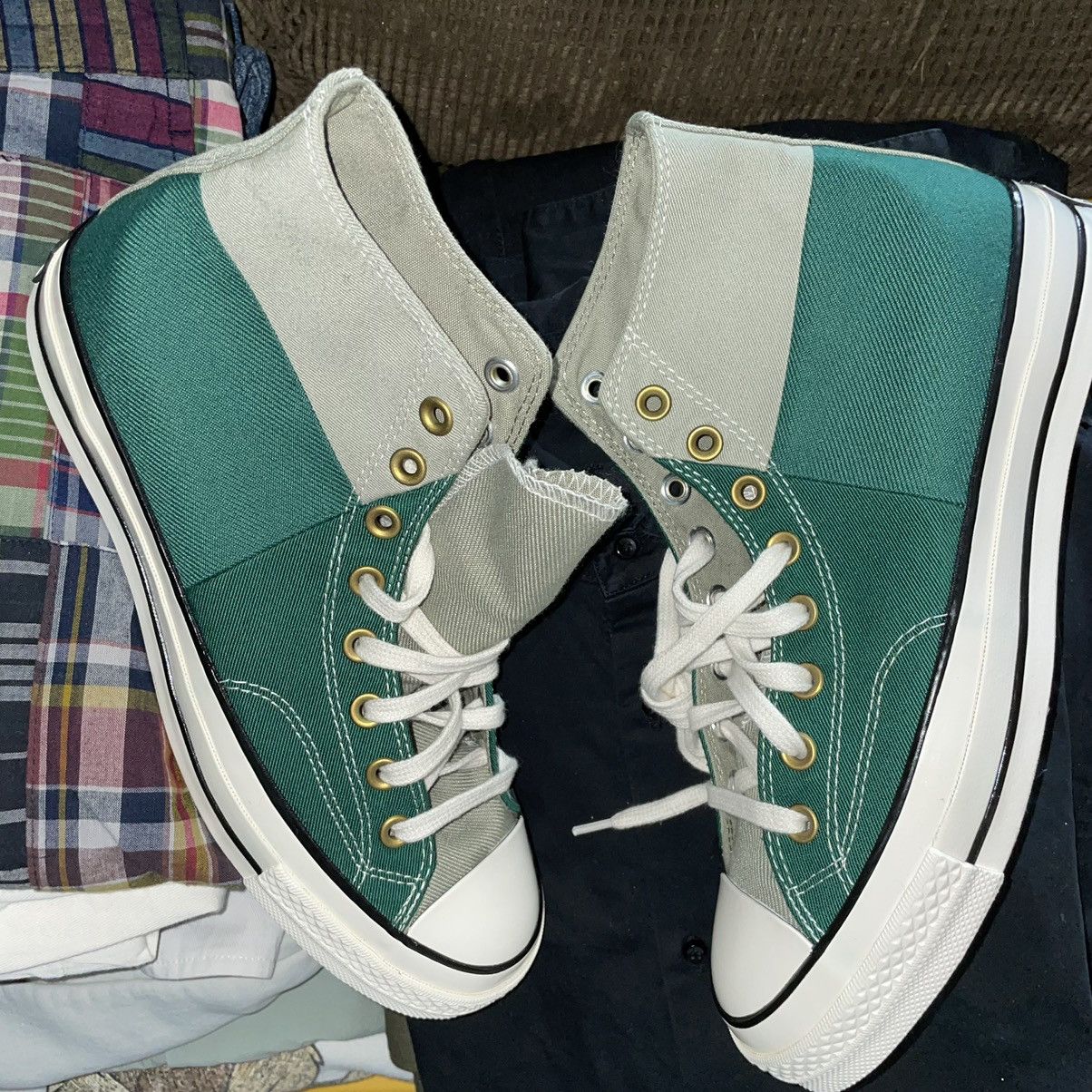 image of Converse 70 Cut & Sewn Shoes in Green, Men's (Size 8)