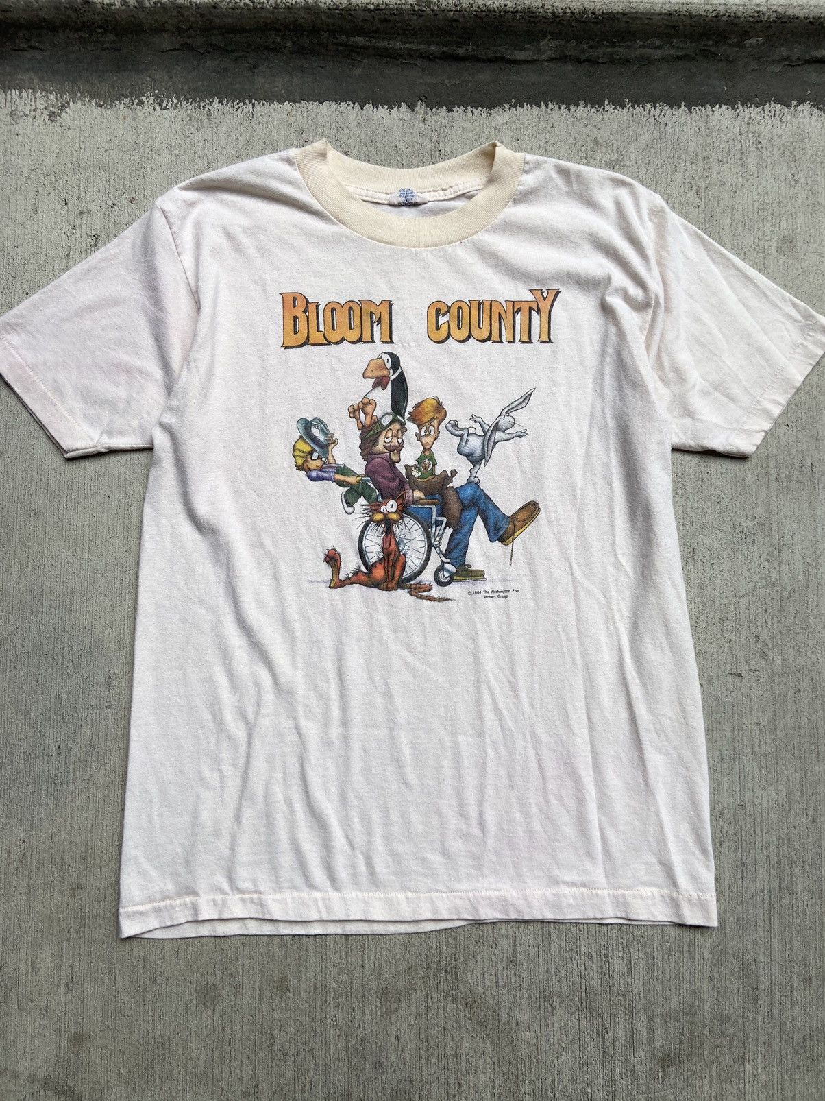 Vintage 1984 Bloom County Comic Strip T-Shirt Beige White Vintage Size US M / EU 48-50 / 2 - 2 Thumbnail