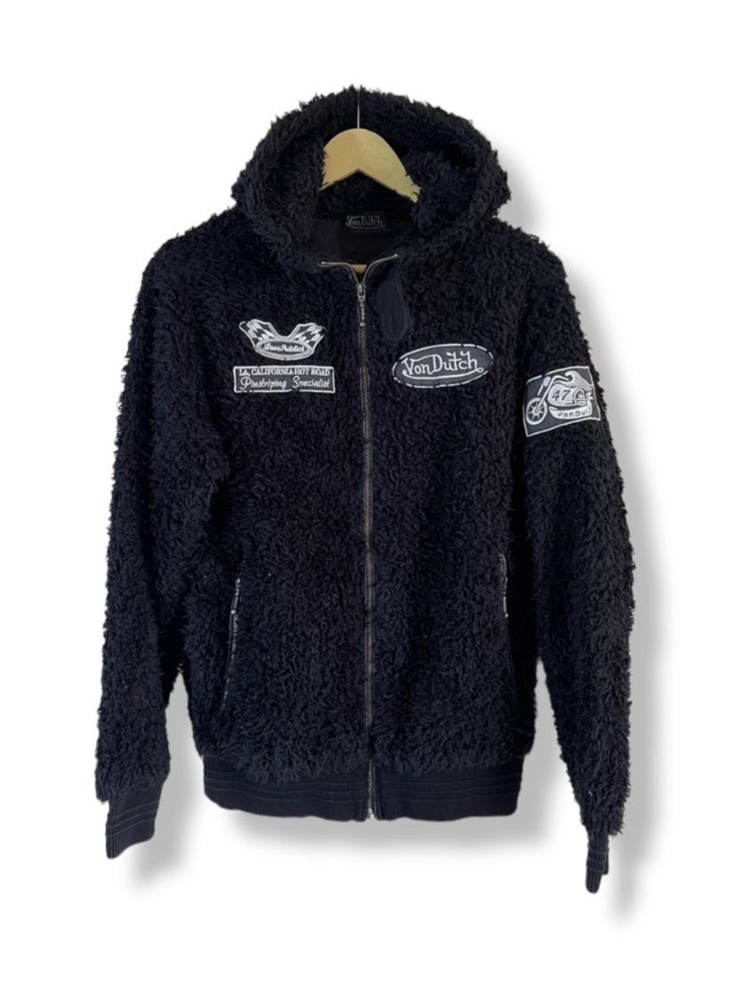 Sweat à Capuche VON DUTCH Hoodie Bleu Logo Blanc - VON DUTCH - Homme - Manches longues - Col
