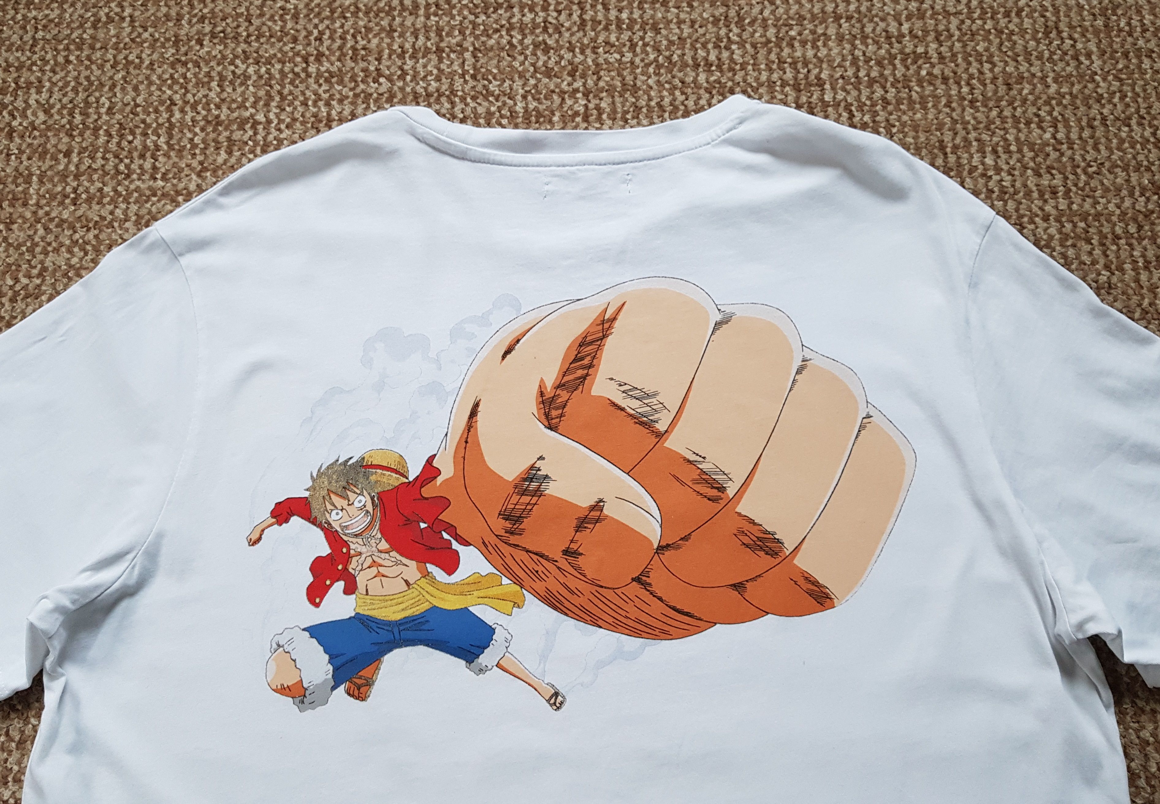 Anime One Piece Anime Monkey D. Luffy Print Tee T Shirt Size US M / EU 48-50 / 2 - 2 Thumbnail