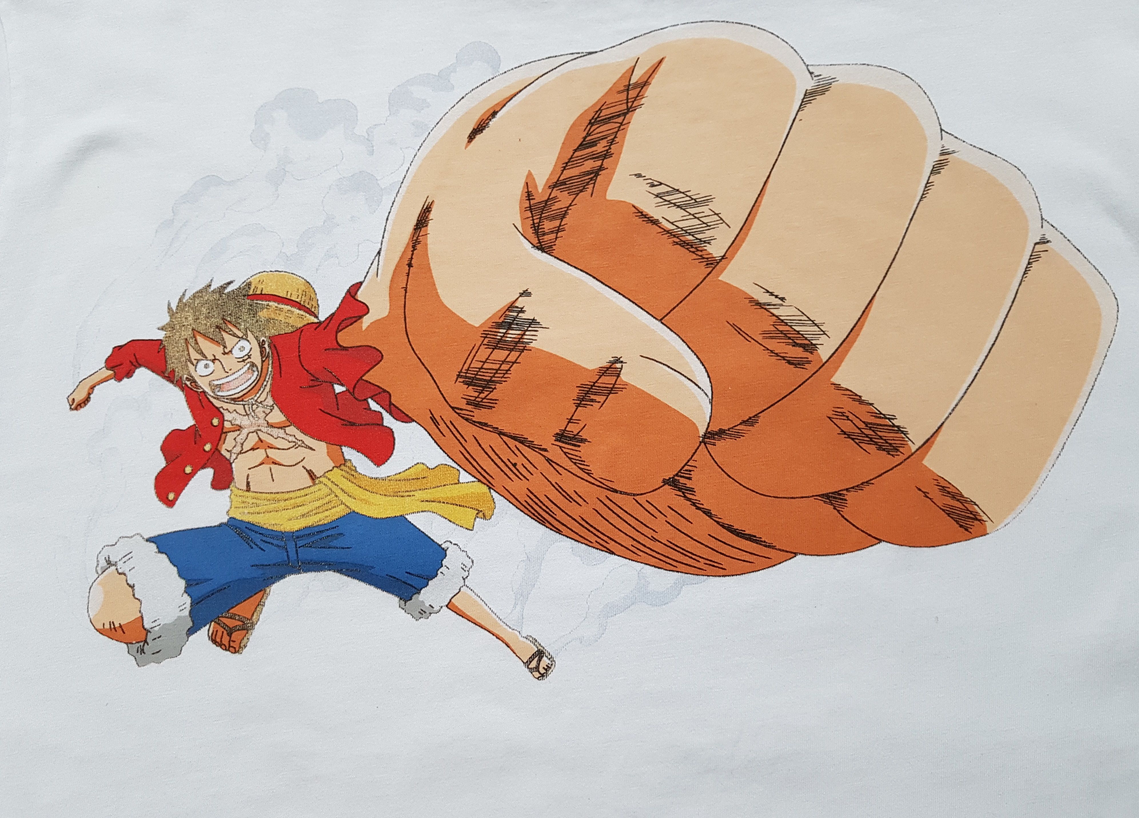 Anime One Piece Anime Monkey D. Luffy Print Tee T Shirt Size US M / EU 48-50 / 2 - 3 Thumbnail