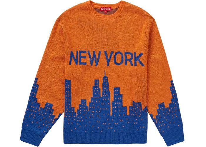 Image of Supreme New York Sweater in Orange, Men's (Size XL)