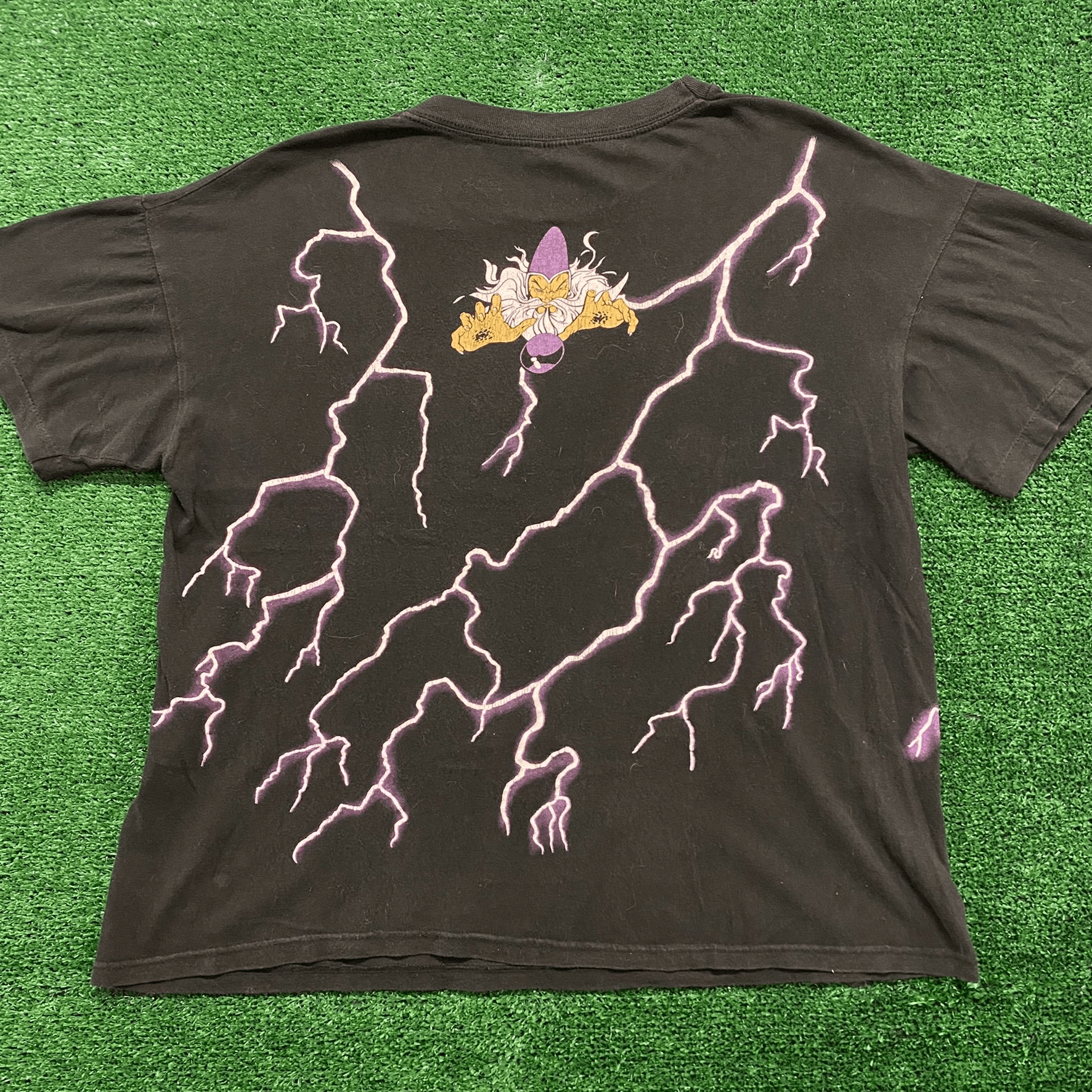 Vintage Crazy Vintage 90s American Thunder Merlin Wizard T-Shirt Size US L / EU 52-54 / 3 - 4 Thumbnail