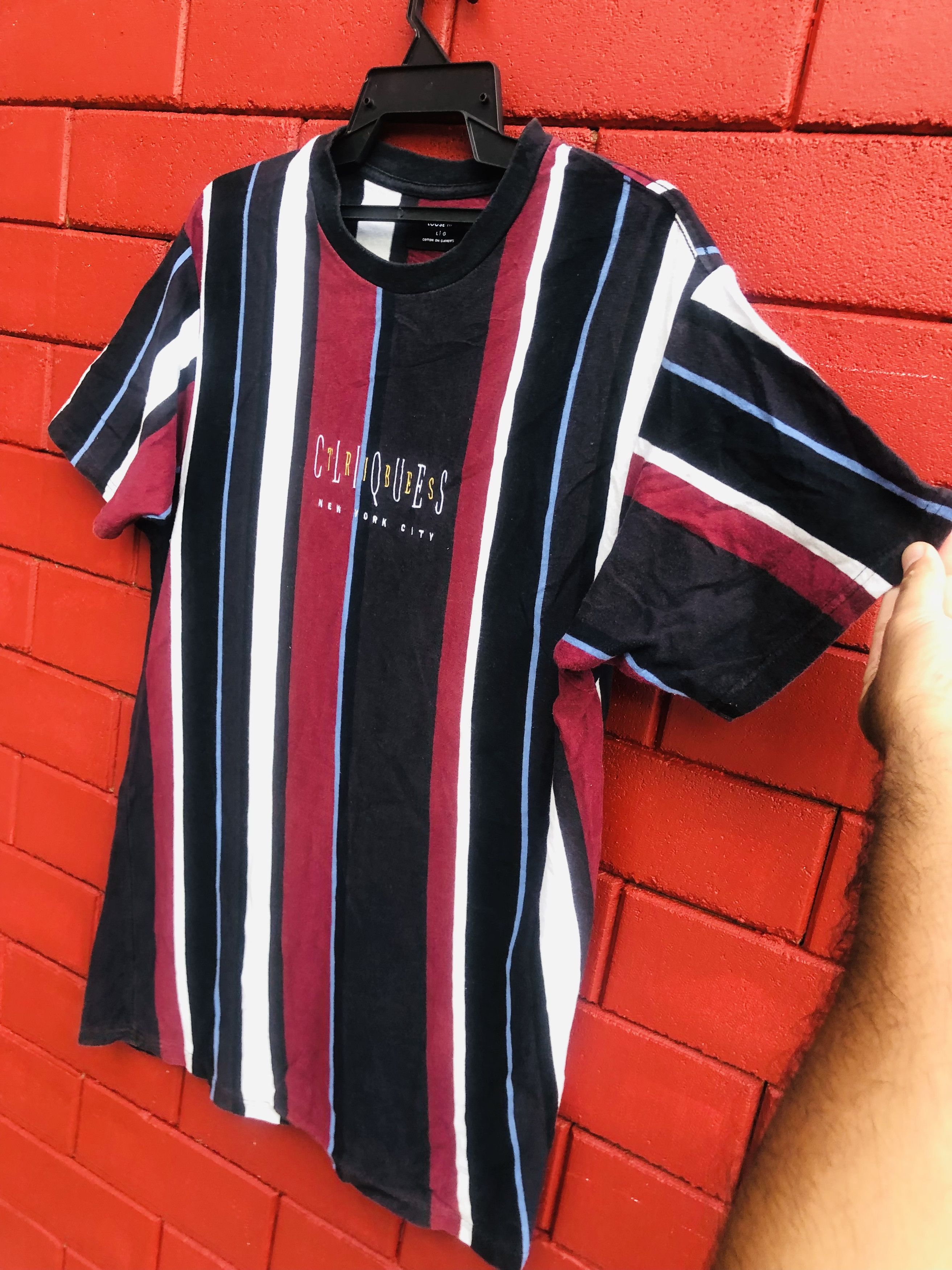 Japanese Brand × Vintage Vintage Cliques Stripes Designer Fashion Style Size US L / EU 52-54 / 3 - 6 Thumbnail