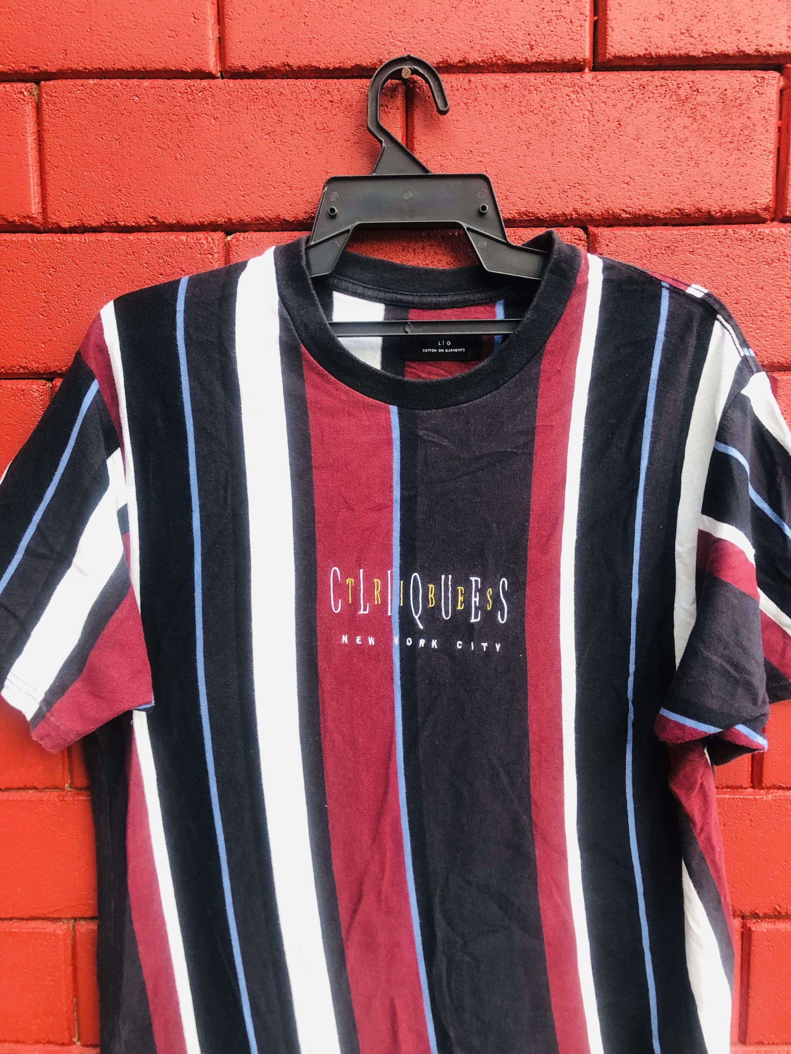 Japanese Brand × Vintage Vintage Cliques Stripes Designer Fashion Style Size US L / EU 52-54 / 3 - 3 Thumbnail