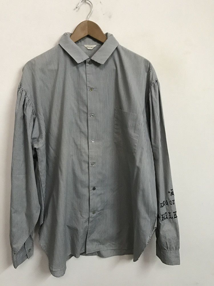 Japanese Brand Vintage MILK BOY Baggy Wide striped Button Shirt Size US XL / EU 56 / 4 - 1 Thumbnail