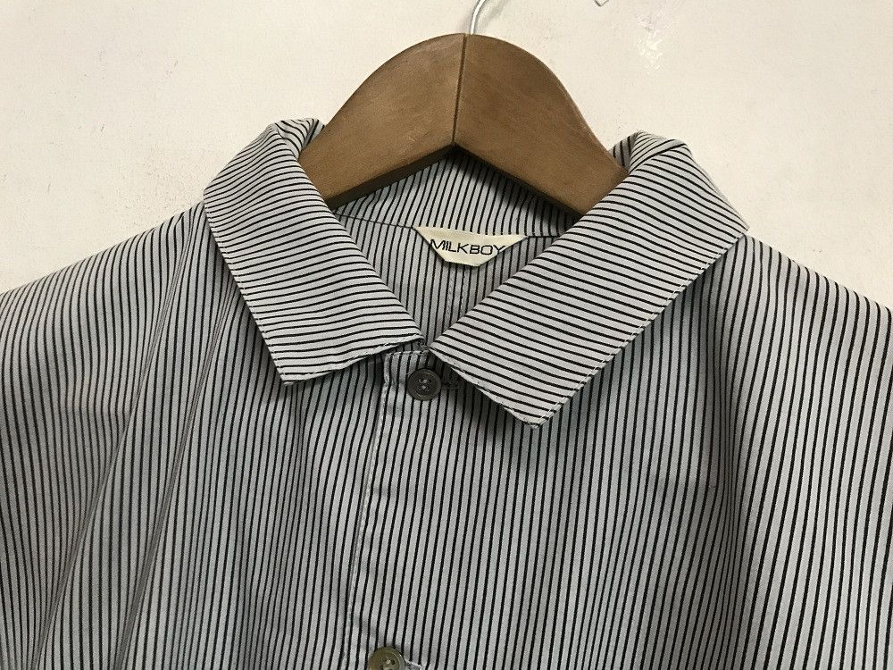 Japanese Brand Vintage MILK BOY Baggy Wide striped Button Shirt Size US XL / EU 56 / 4 - 5 Thumbnail