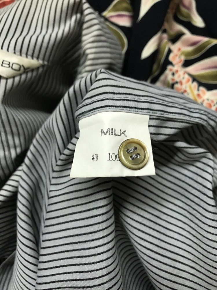 Japanese Brand Vintage MILK BOY Baggy Wide striped Button Shirt Size US XL / EU 56 / 4 - 10 Thumbnail