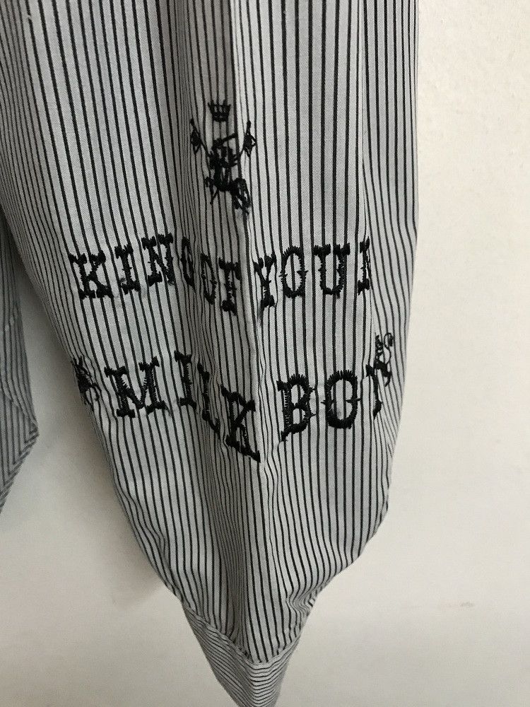 Japanese Brand Vintage MILK BOY Baggy Wide striped Button Shirt Size US XL / EU 56 / 4 - 7 Thumbnail
