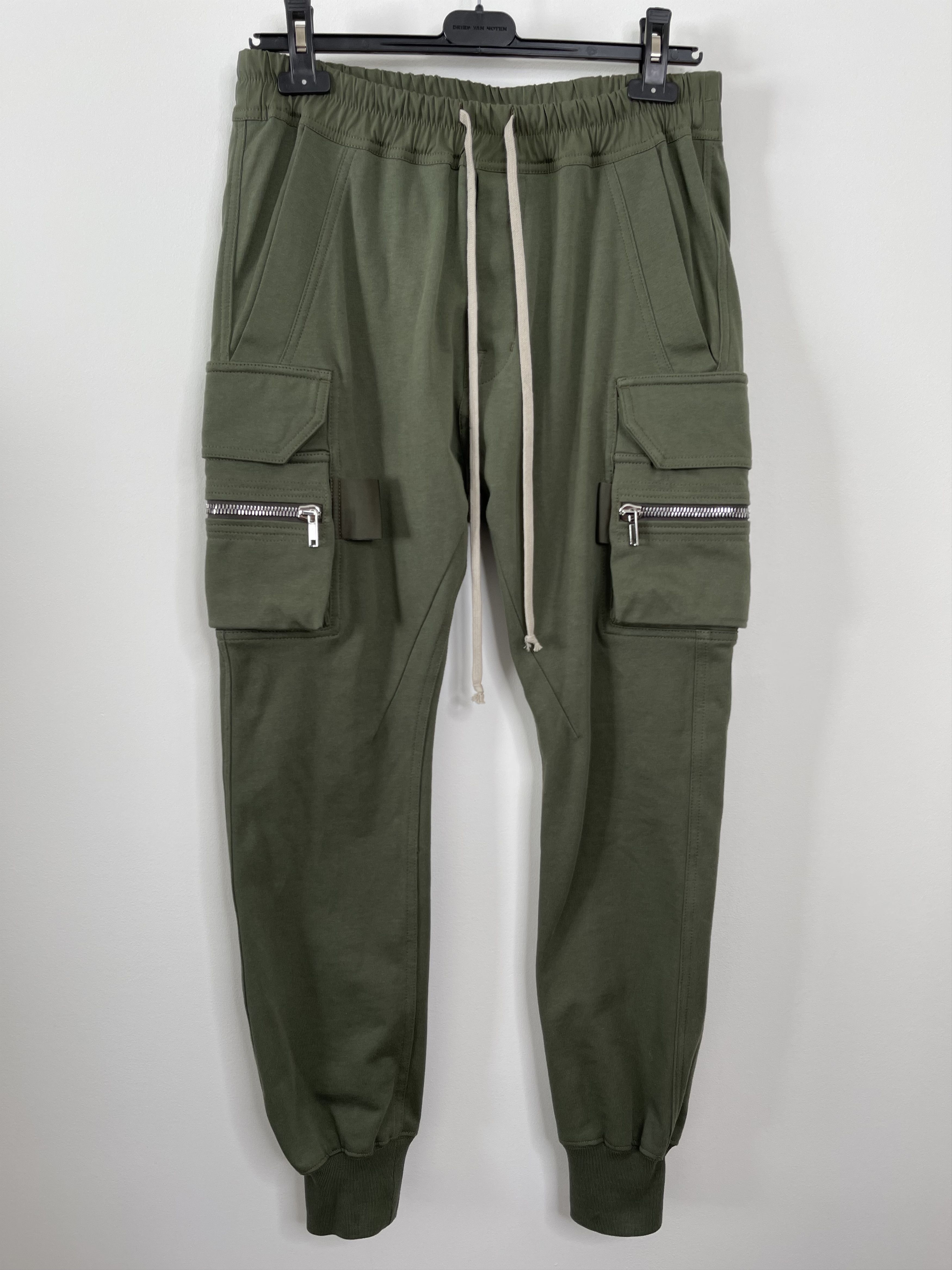 image of Rick Owens Eu50 Green Mastodon Organic Cargo Jogger Gethsemane Fw21, Men's (Size 34)