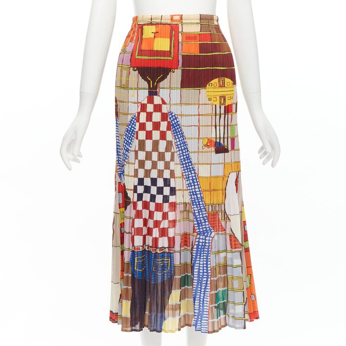Issey Miyake rare ISSEY MIYAKE PLEATS PLEASE Vintage colorful graphic ...