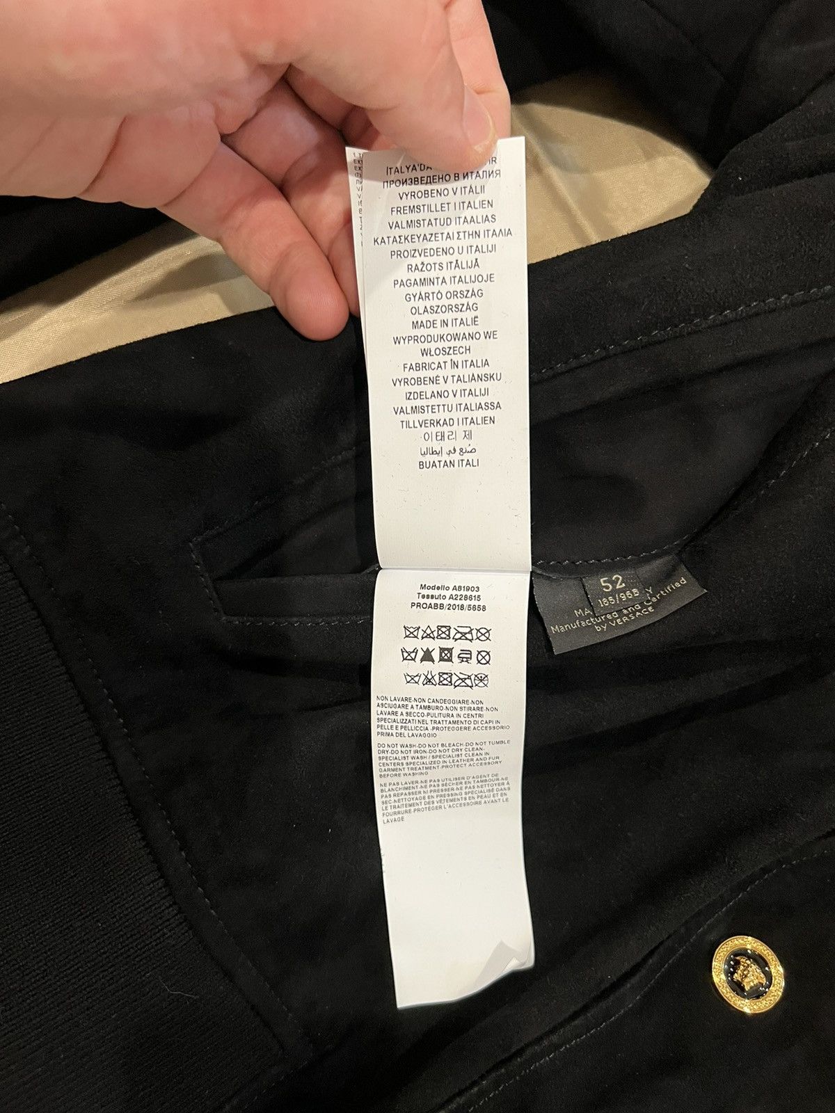 Versace versace Suede leather Bomber Jacket size 52 fits L $4500 Size US L / EU 52-54 / 3 - 7 Thumbnail