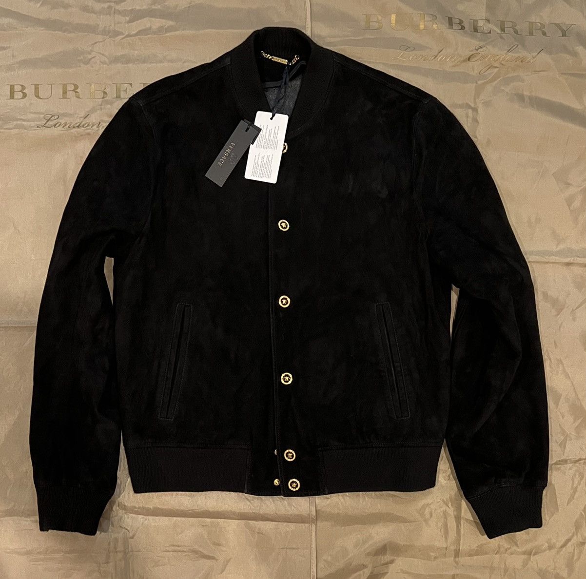 Versace versace Suede leather Bomber Jacket size 52 fits L $4500 Size US L / EU 52-54 / 3 - 1 Thumbnail