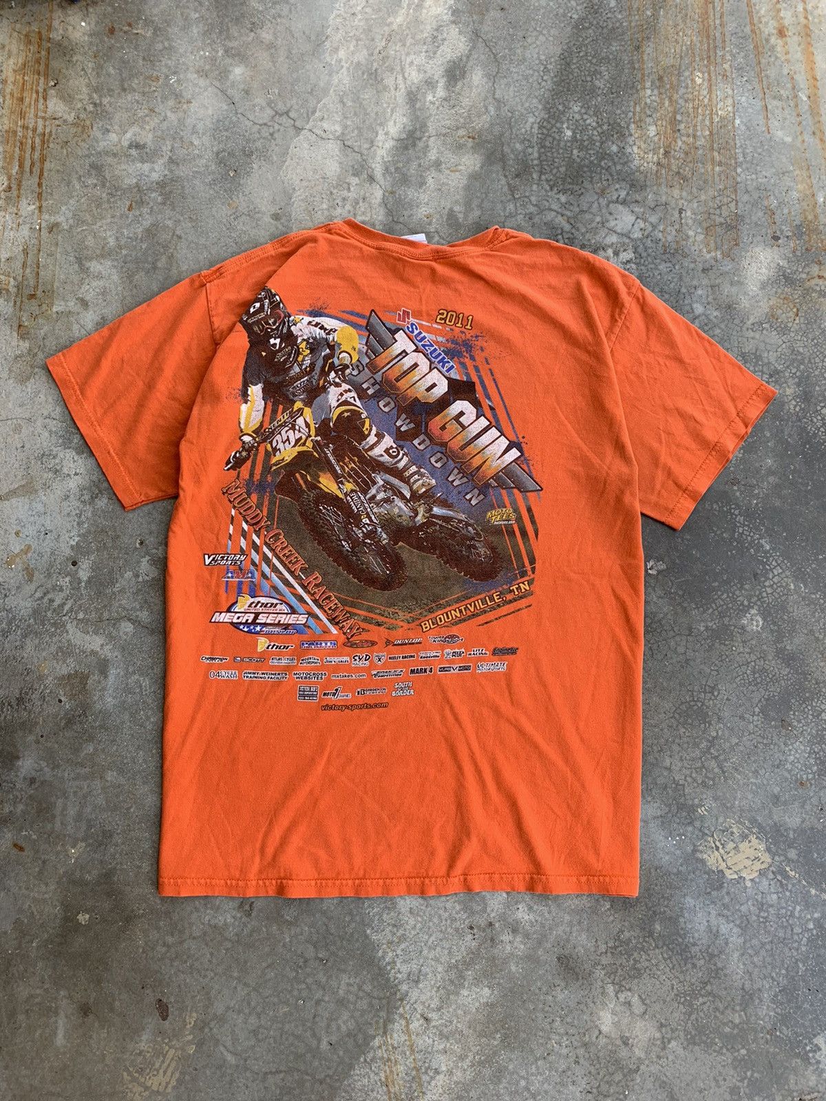Vintage Vintage Suzuki Top Gun Motocross Tshirt Size US L / EU 52-54 / 3 - 1 Thumbnail