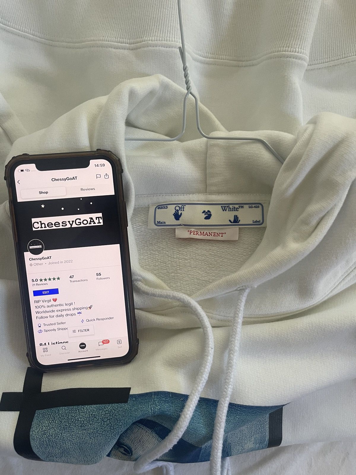 Off-White Off white Monalisa hoodie Size US M / EU 48-50 / 2 - 6 Thumbnail