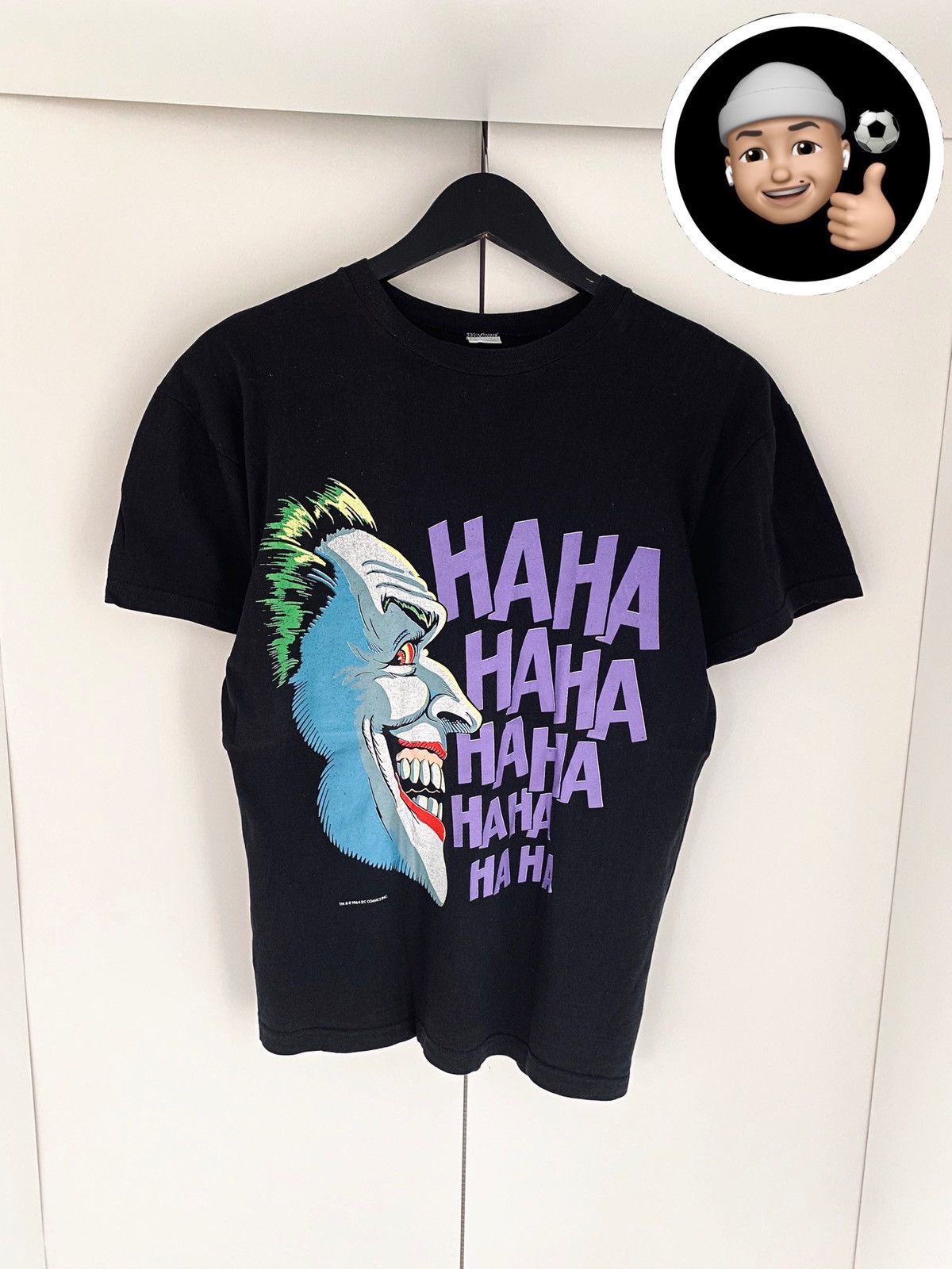 DC Comics × Vintage RARE 1964 Joker T-Shirt DC Comics Ha Ha Ha Merch Movie Size US M / EU 48-50 / 2 - 1 Thumbnail