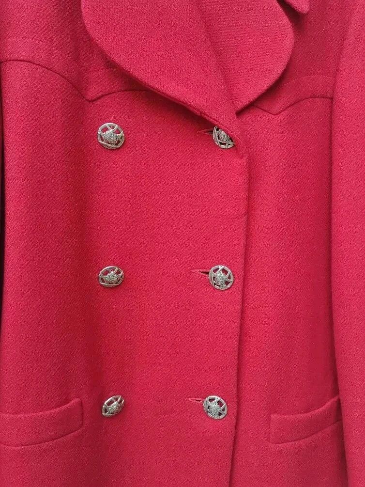 Versace 🔥VERSACE MEDUSA LONGCOAT JACKET DOUBLEBREAST BUTTON LOGO Size S / US 4 / IT 40 - 4 Thumbnail