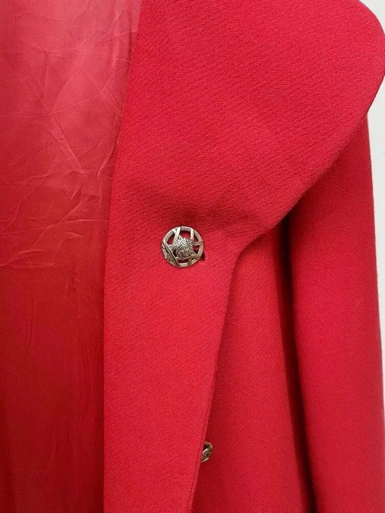 Versace 🔥VERSACE MEDUSA LONGCOAT JACKET DOUBLEBREAST BUTTON LOGO Size S / US 4 / IT 40 - 3 Thumbnail