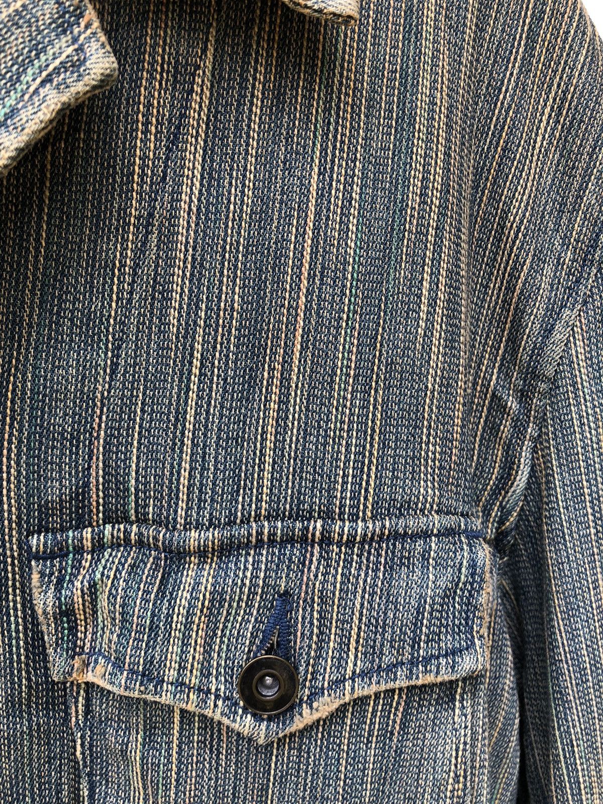 Indigo 🔥Trim Distressed Denim Jacket inspired Kapital Size US L / EU 52-54 / 3 - 4 Thumbnail