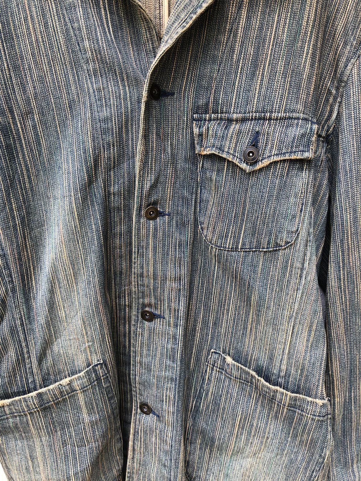 Indigo 🔥Trim Distressed Denim Jacket inspired Kapital Size US L / EU 52-54 / 3 - 3 Thumbnail
