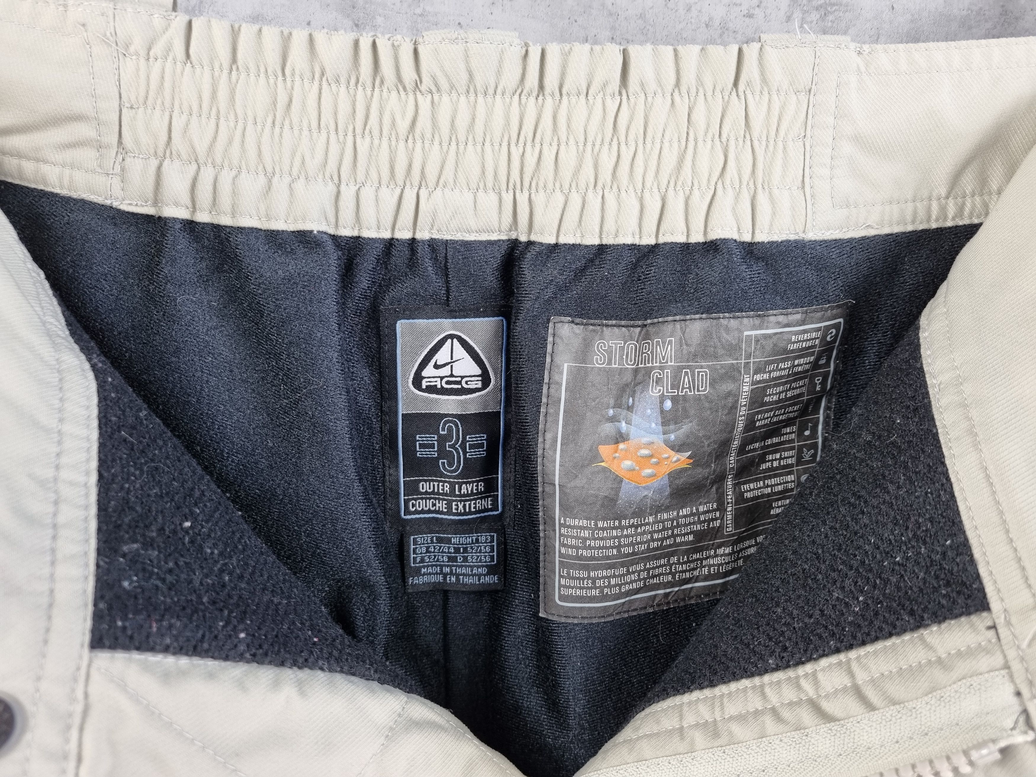 Nike × Nike ACG × Vintage Vintage Nike ACG Ski Pants 3 OUTER LAYER COUCHE Size US 32 / EU 48 - 6 Thumbnail