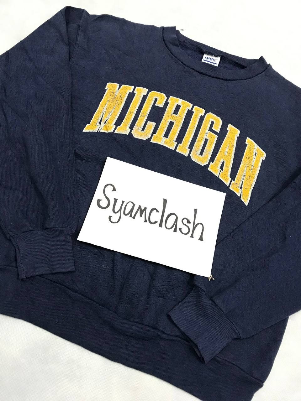 Vintage Vintage Michigan Spellout Crewneck Sweatshirt Size US M / EU 48-50 / 2 - 2 Thumbnail