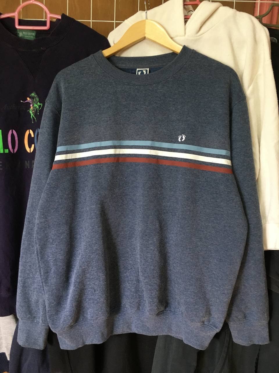 Hang Ten × Japanese Brand Vintage Hang Ten Stripe Small Logo Embroidery Sweatshirt Size US L / EU 52-54 / 3 - 2 Thumbnail