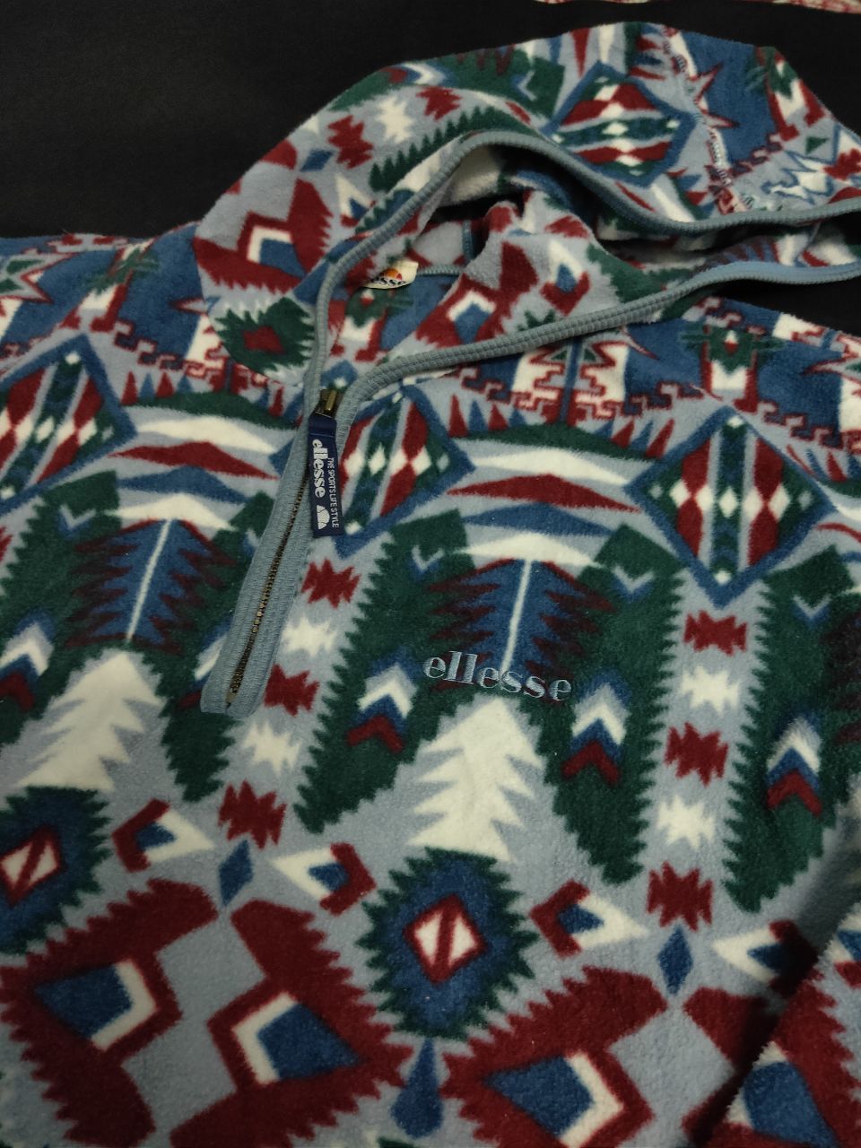 Ellesse × Vintage Vintage Ellesse Printed Fleece Hoodie Full print Size US M / EU 48-50 / 2 - 2 Thumbnail