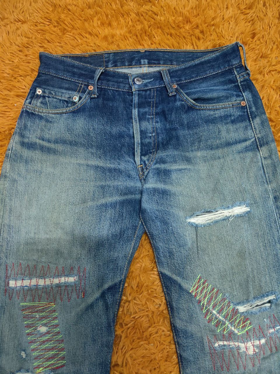 Levi's Vintage Clothing × Vintage Vintage Levis 501 Button Fly Denim Distressed Size US 30 / EU 46 - 2 Thumbnail