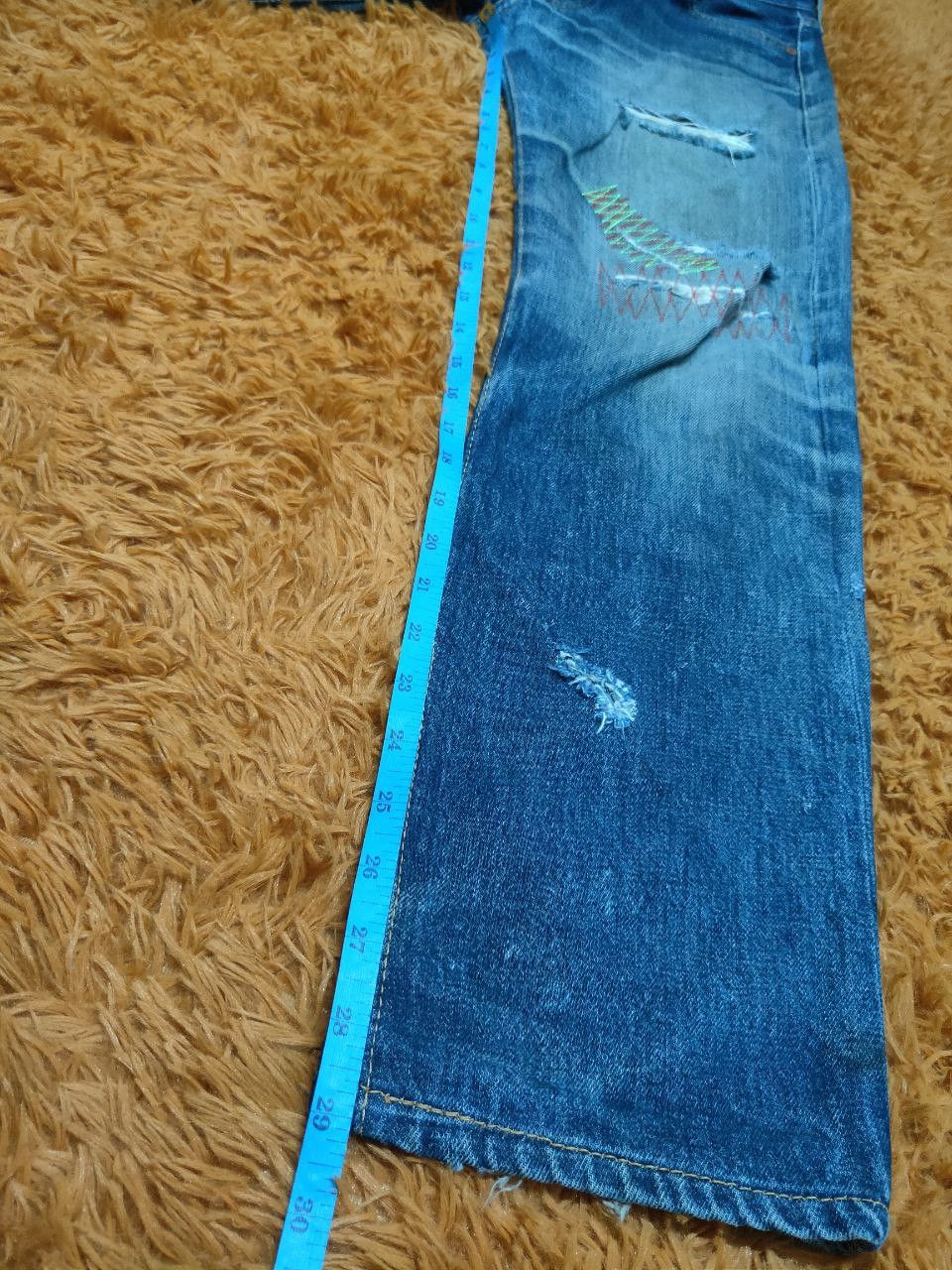 Levi's Vintage Clothing × Vintage Vintage Levis 501 Button Fly Denim Distressed Size US 30 / EU 46 - 16 Thumbnail