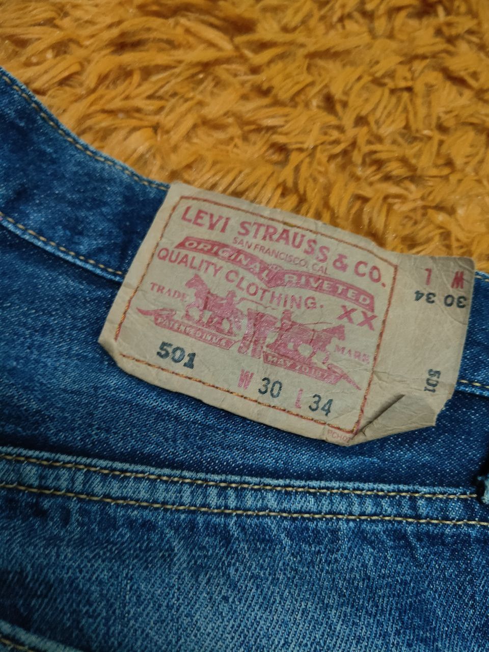 Levi's Vintage Clothing × Vintage Vintage Levis 501 Button Fly Denim Distressed Size US 30 / EU 46 - 13 Thumbnail