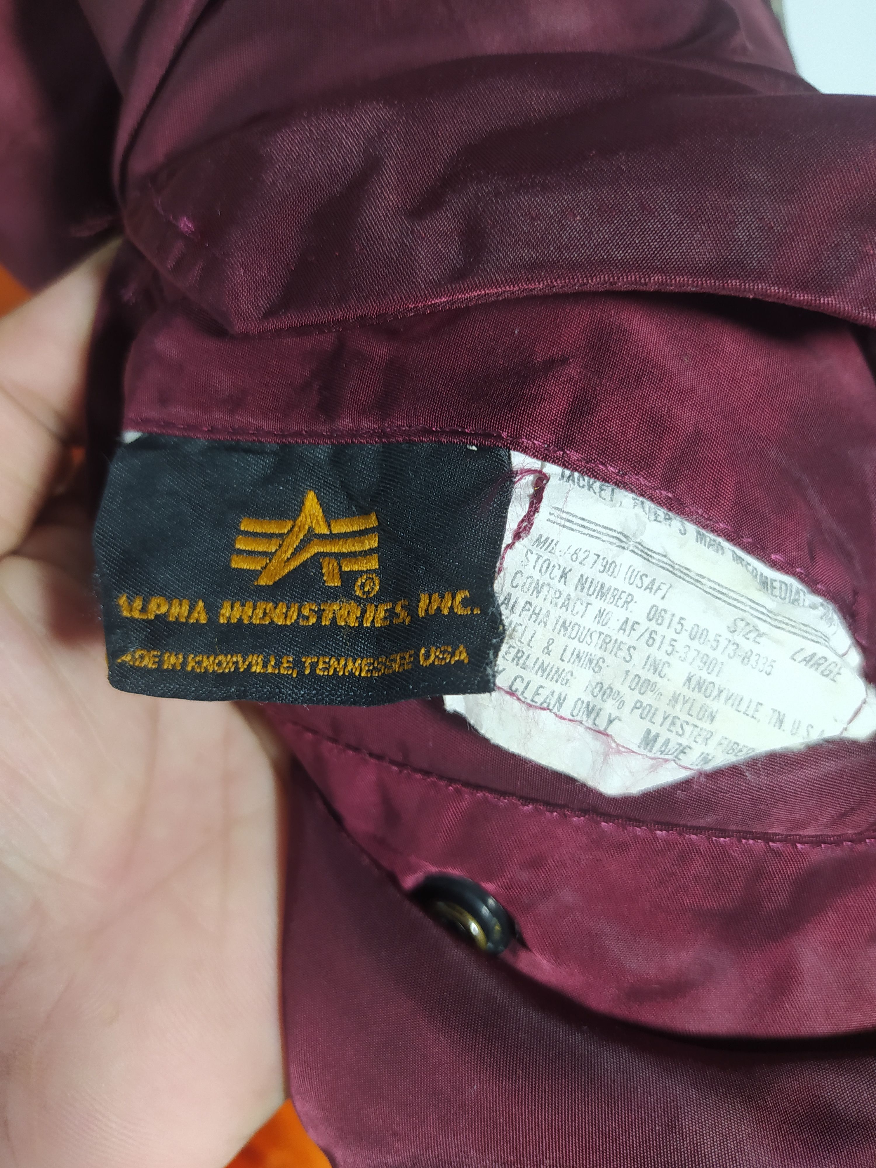 Alpha Industries Vintage Maroon Alpha Industries MA1 Flying Bomber Jacket Size US L / EU 52-54 / 3 - 12 Thumbnail