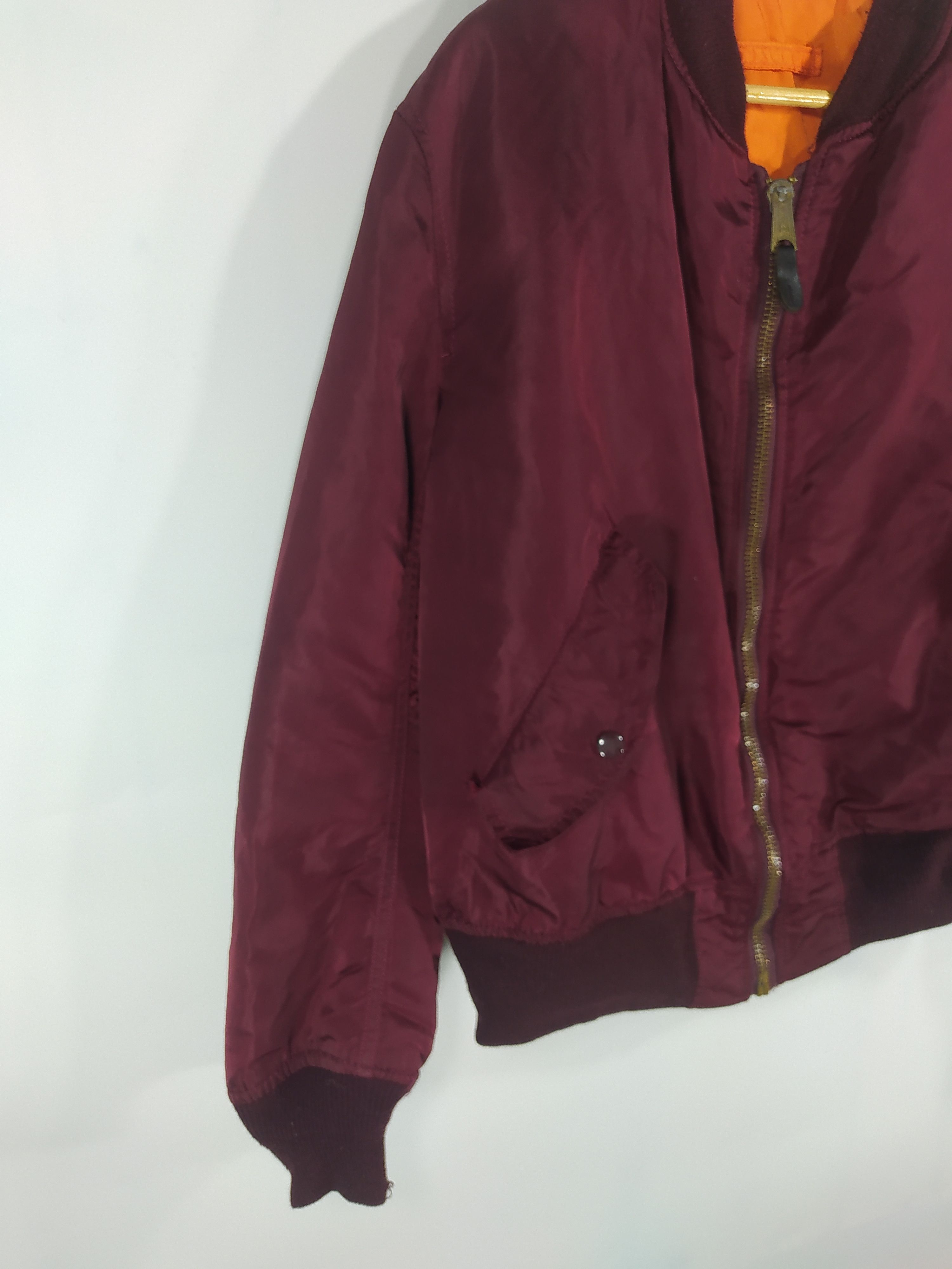 Alpha Industries Vintage Maroon Alpha Industries MA1 Flying Bomber Jacket Size US L / EU 52-54 / 3 - 5 Thumbnail