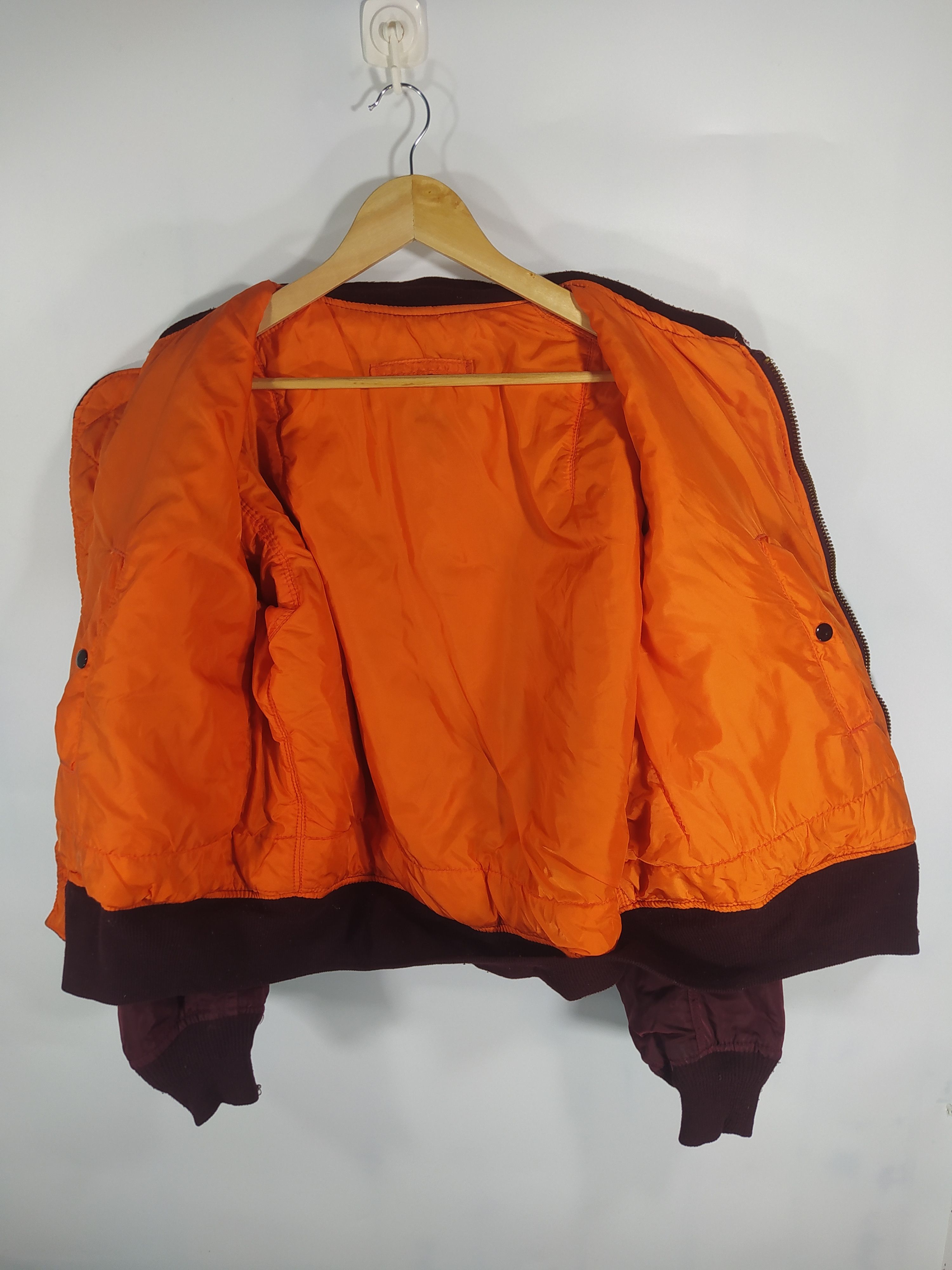 Alpha Industries Vintage Maroon Alpha Industries MA1 Flying Bomber Jacket Size US L / EU 52-54 / 3 - 2 Thumbnail