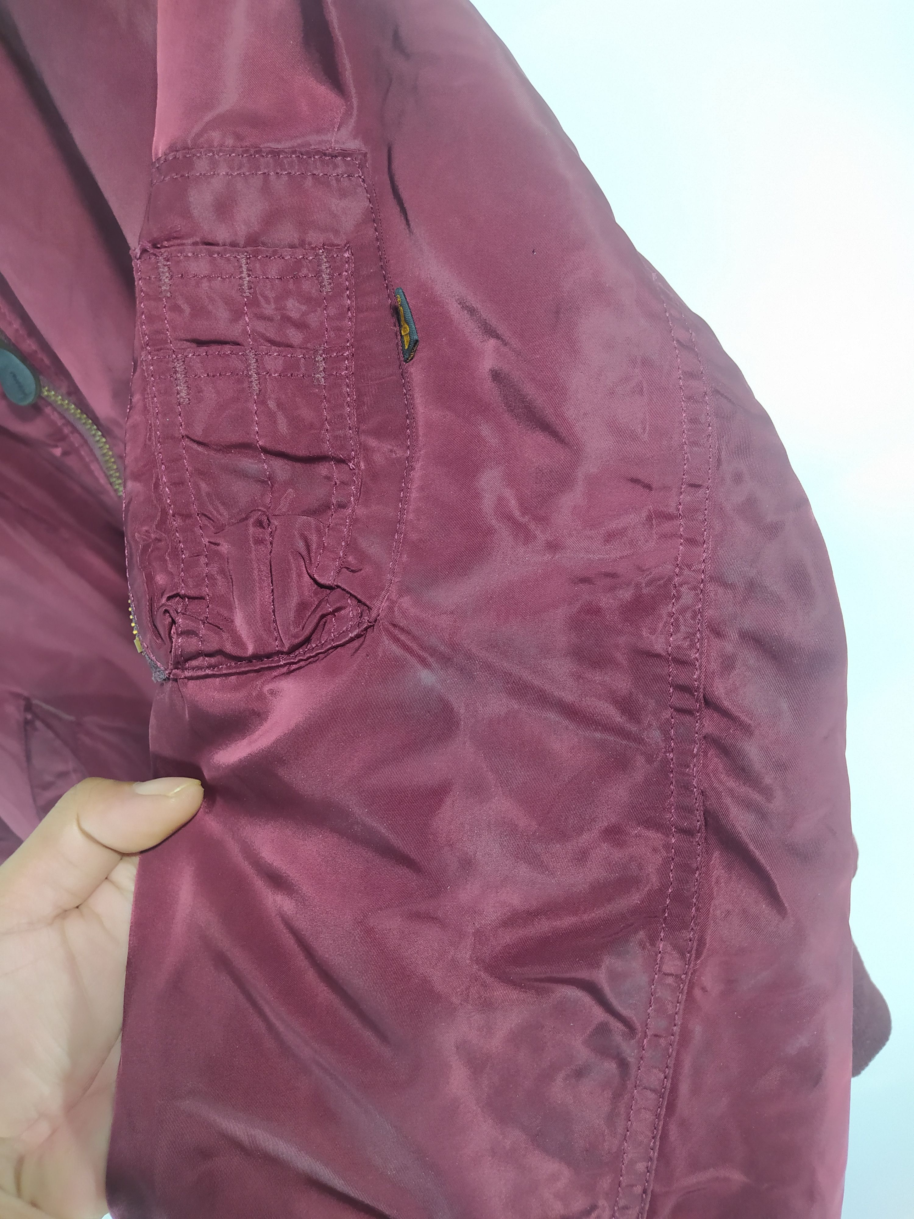 Alpha Industries Vintage Maroon Alpha Industries MA1 Flying Bomber Jacket Size US L / EU 52-54 / 3 - 7 Thumbnail