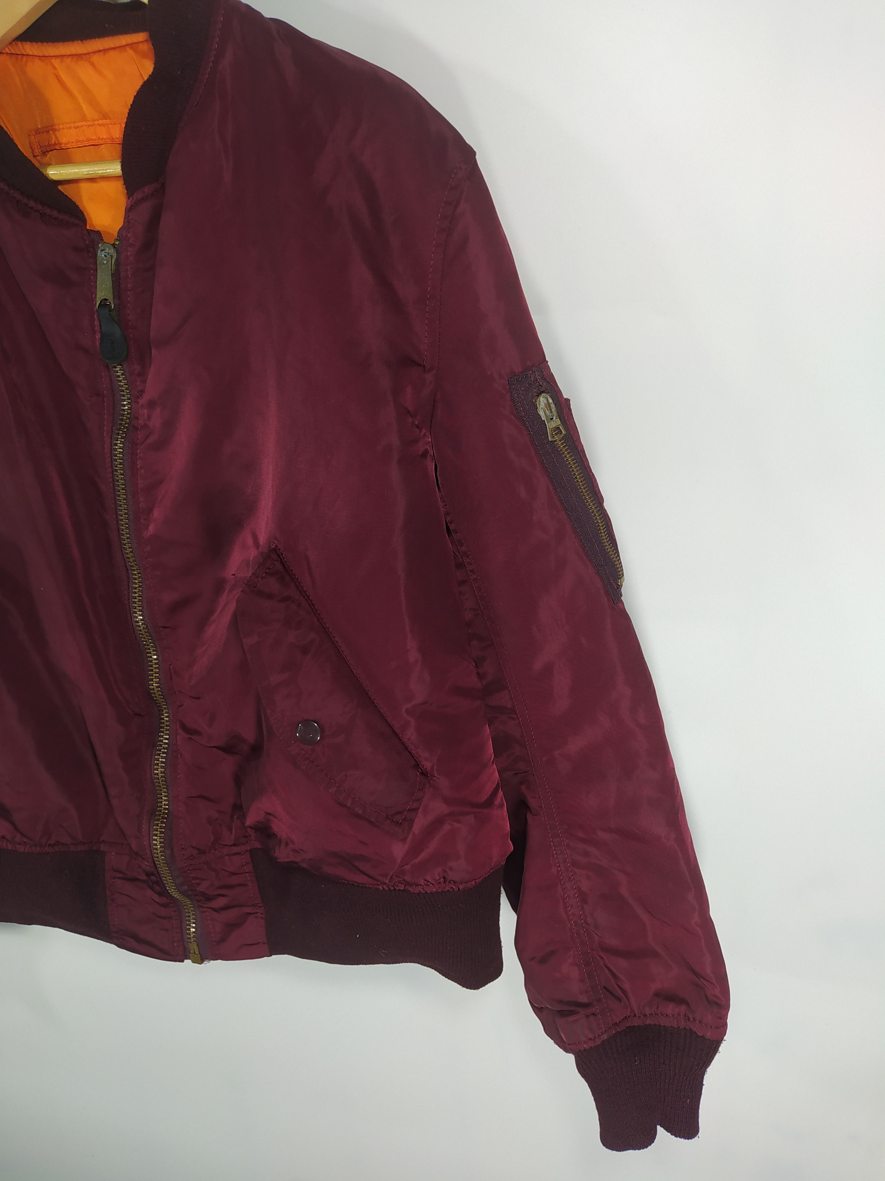 Alpha Industries Vintage Maroon Alpha Industries MA1 Flying Bomber Jacket Size US L / EU 52-54 / 3 - 6 Thumbnail