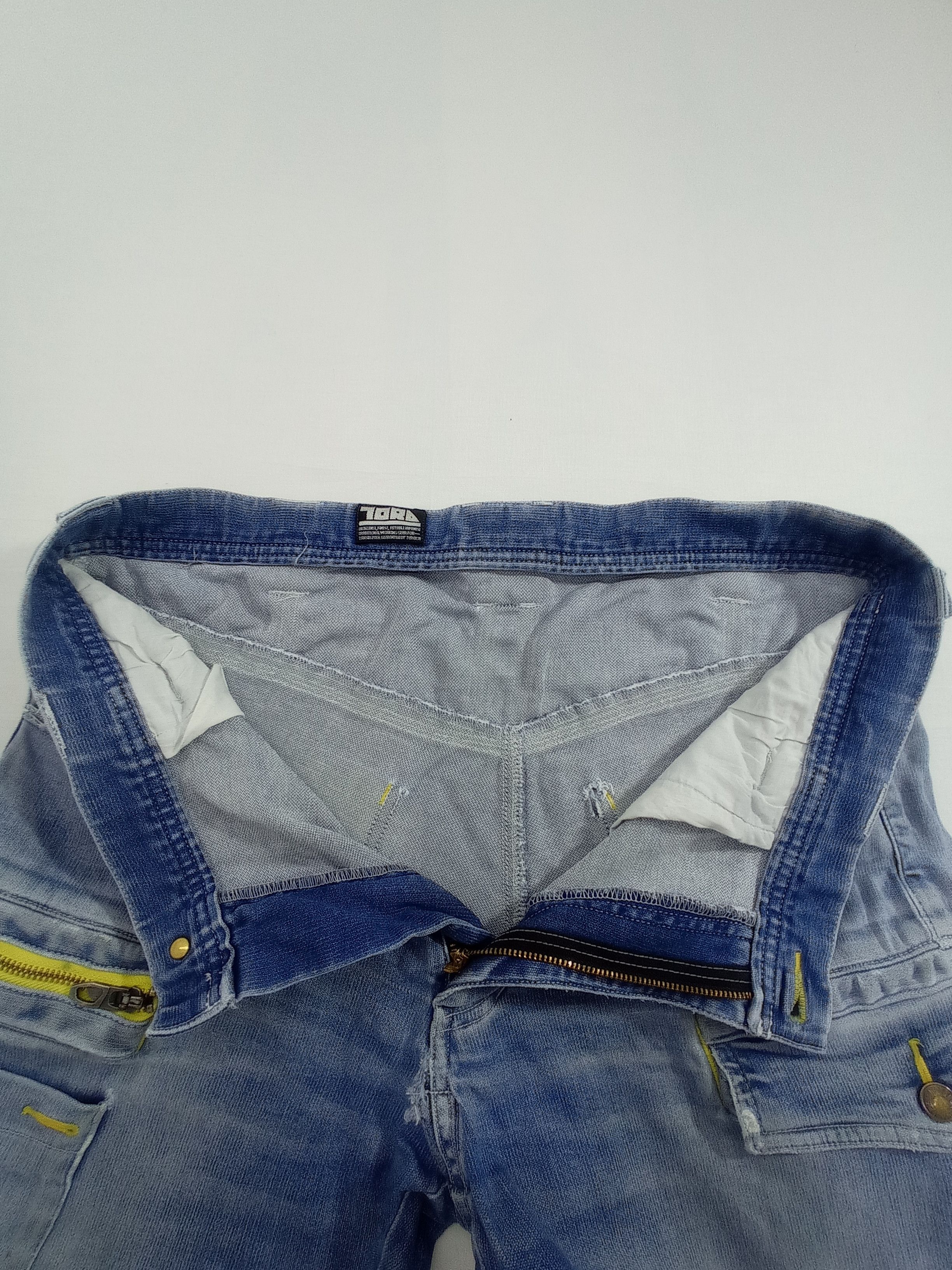 Japanese Brand 🔥Toraichi Denim Faded Cargo Pants Size US 34 / EU 50 - 3 Thumbnail