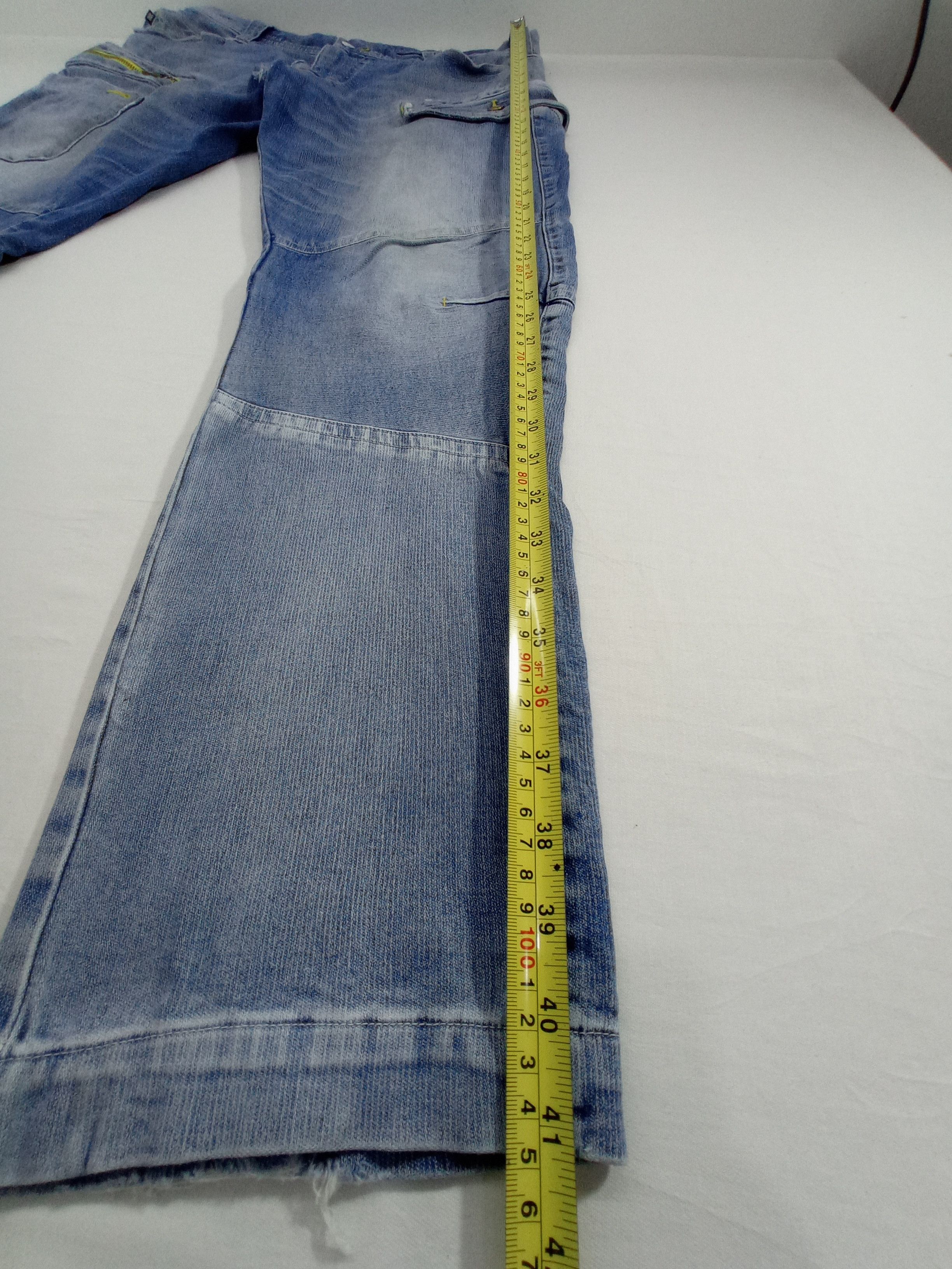 Japanese Brand 🔥Toraichi Denim Faded Cargo Pants Size US 34 / EU 50 - 12 Thumbnail
