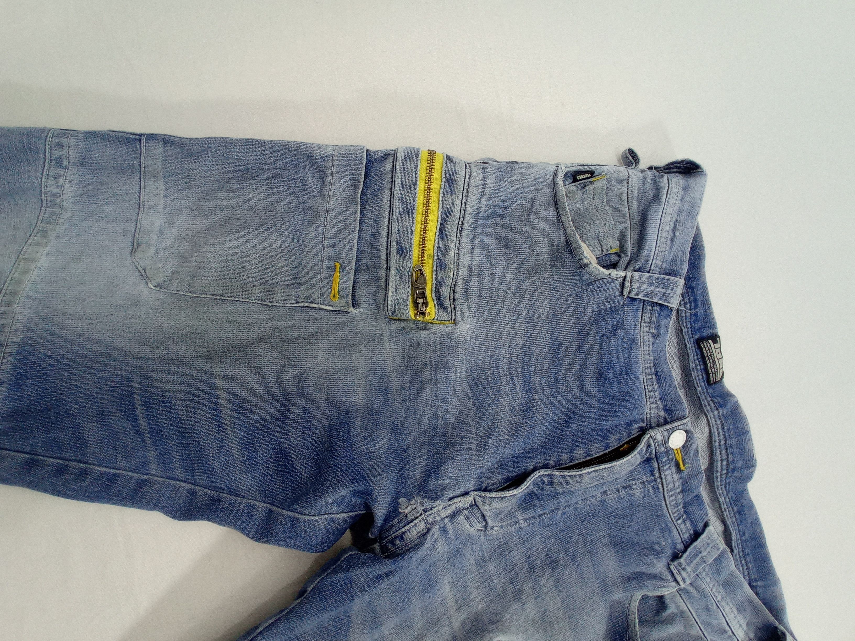 Japanese Brand 🔥Toraichi Denim Faded Cargo Pants Size US 34 / EU 50 - 6 Thumbnail