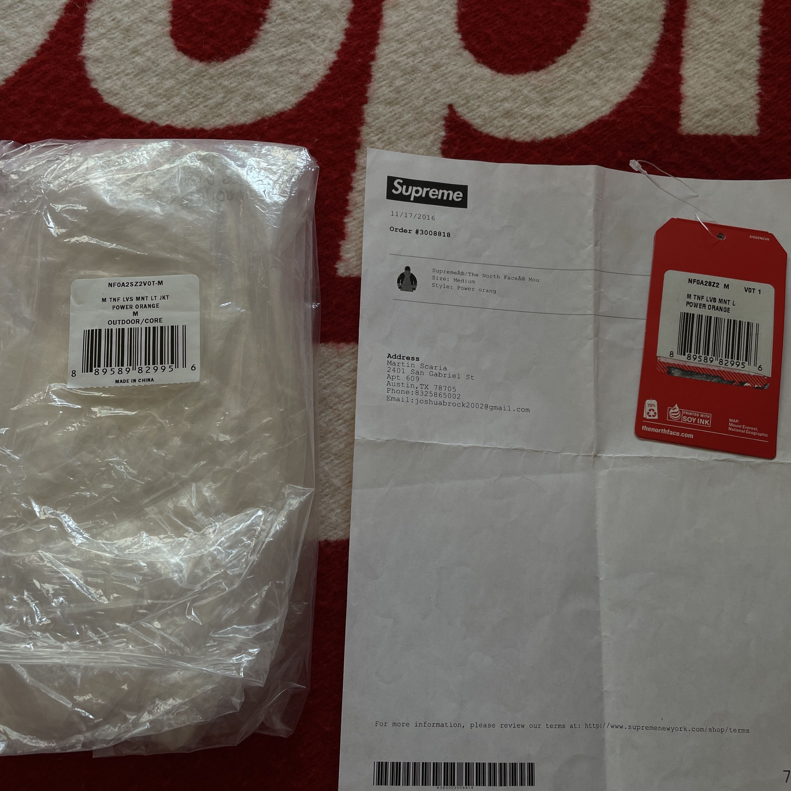 Supreme × The North Face Supreme x TNF - Light Mountain Jacket F/W16 2016 Orange Size US M / EU 48-50 / 2 - 18 Thumbnail