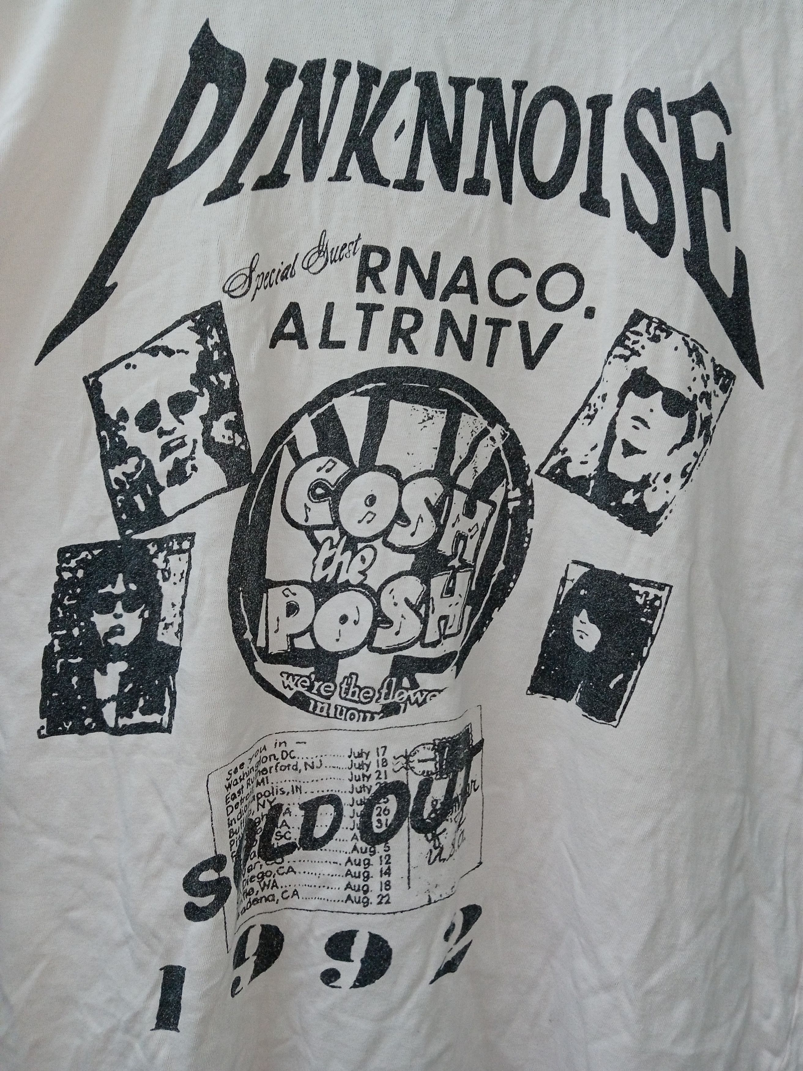 Band Tees 💎 ULTRA RARE VINTAGE RNA INC. “COSH THE POSH” 1992 TOUR TEE💎 Size US M / EU 48-50 / 2 - 7 Thumbnail